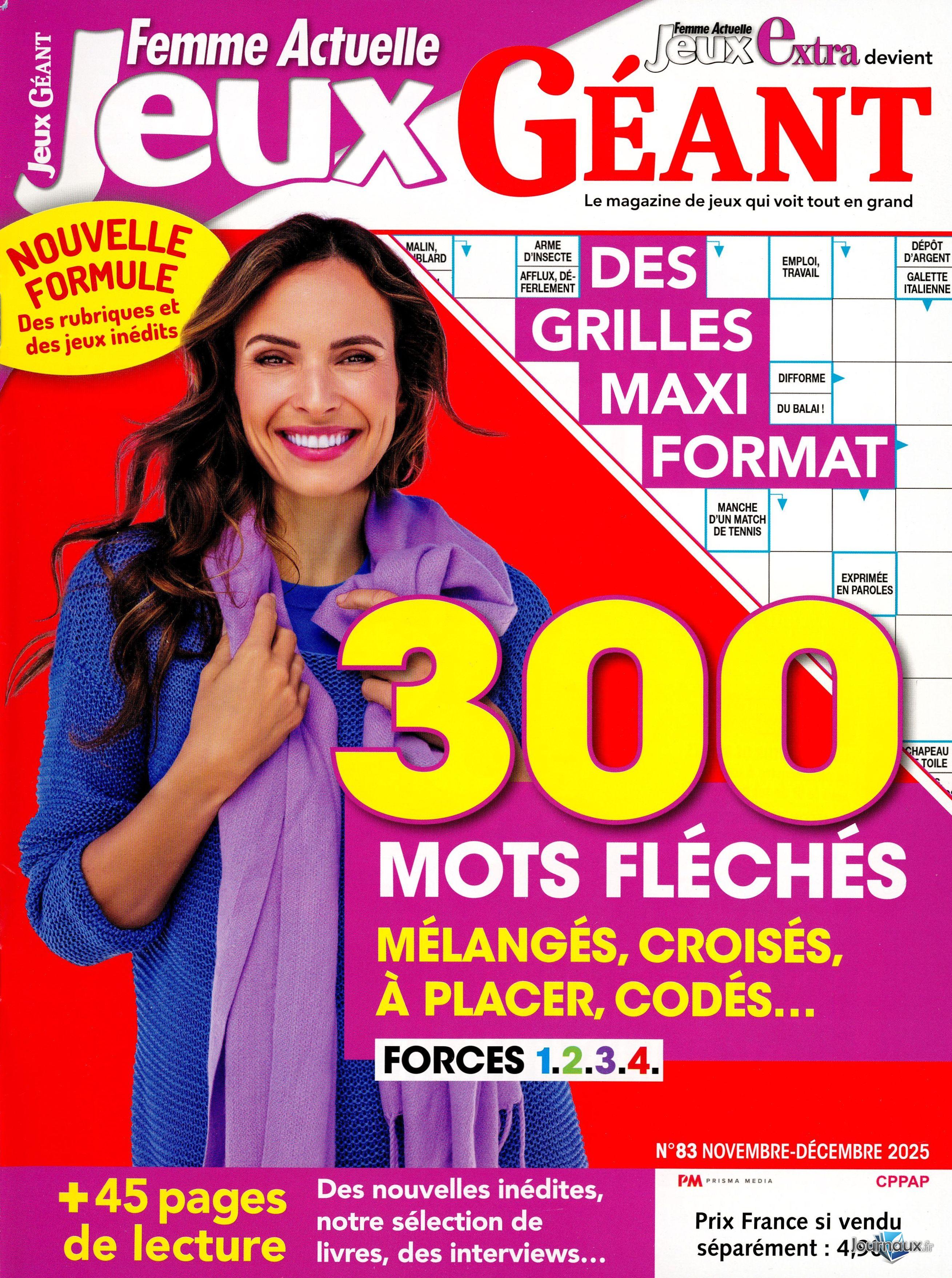 Femme Actuelle Jeux Hors-Série + Femme Actuelle Jeux Extra n° 118 2025-11-13
