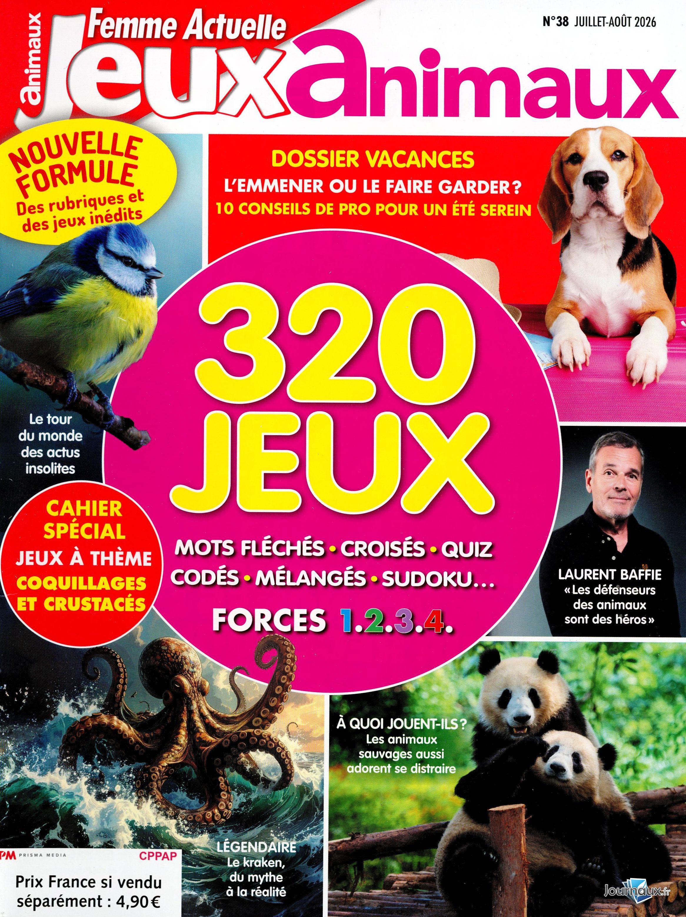 Femme Actuelle Jeux + Femme Actuelle Jeux Animaux n° 256 2026-06-17