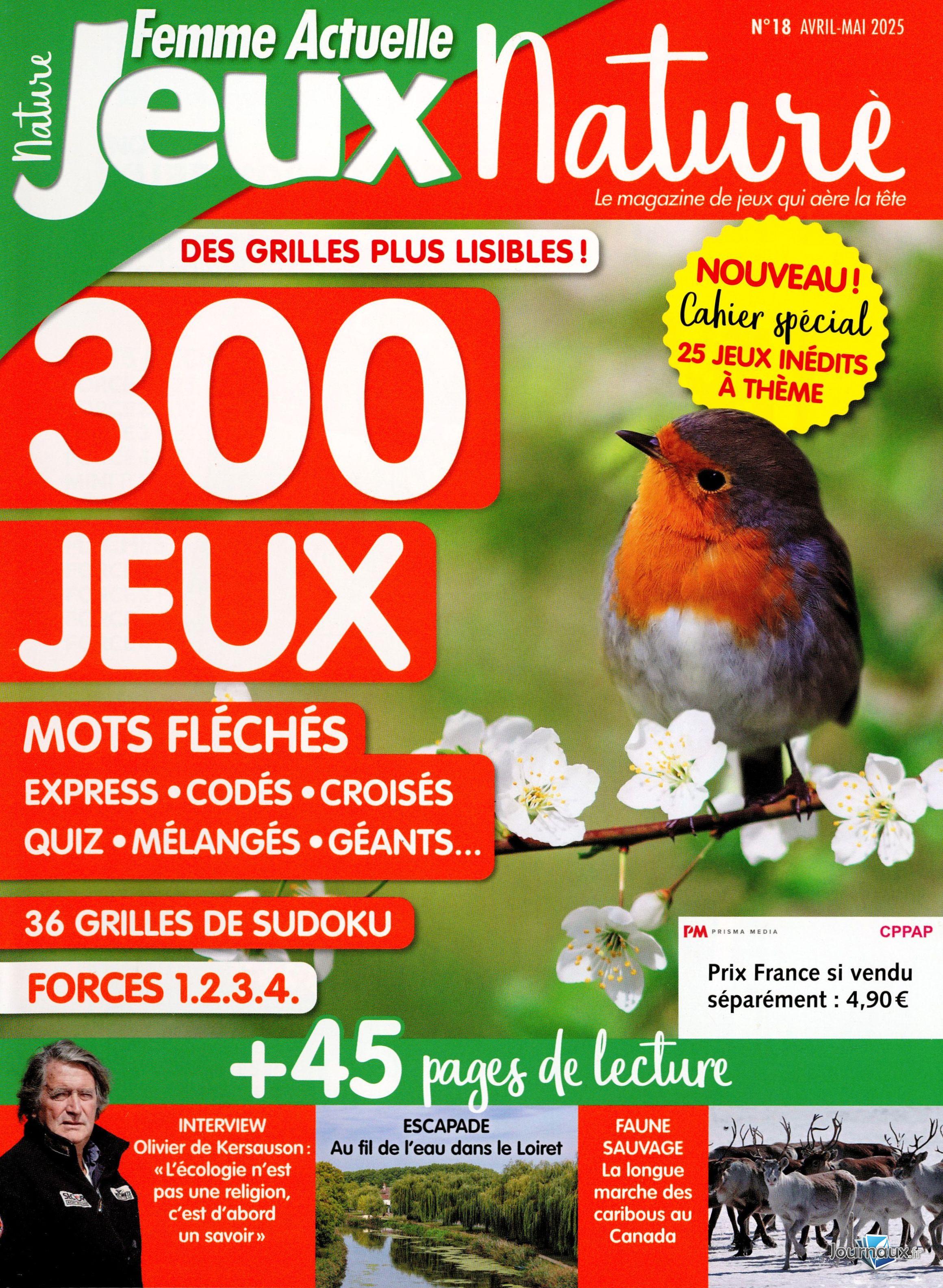 Femme Actuelle Jeux Hors Série + Femme Actuelle Jeux Nature  n° 115 2025-05-16