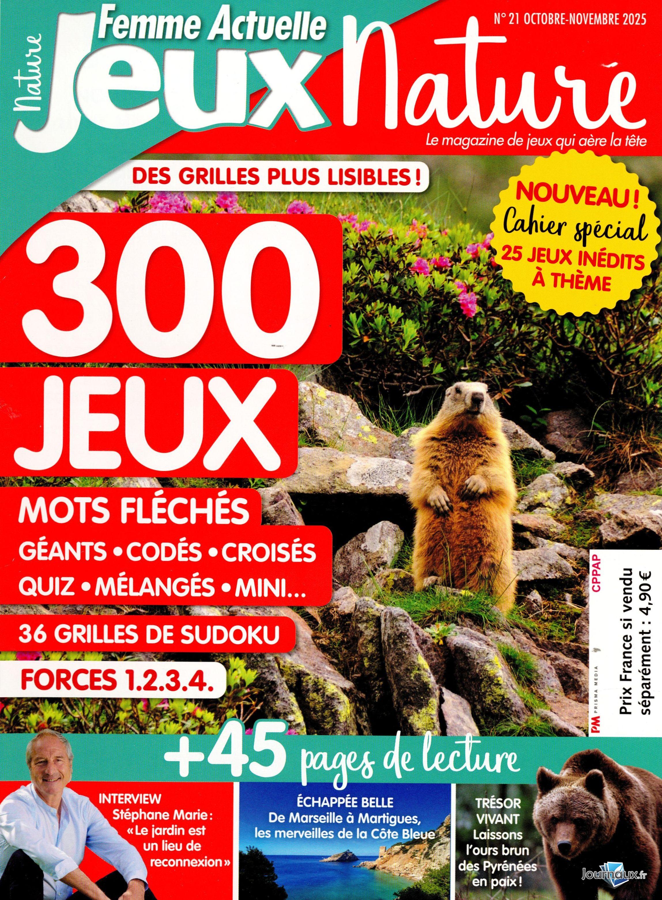 Femme Actuelle Jeux Hors Série + Femme Actuelle Jeux Nature  n° 117 2025-09-26