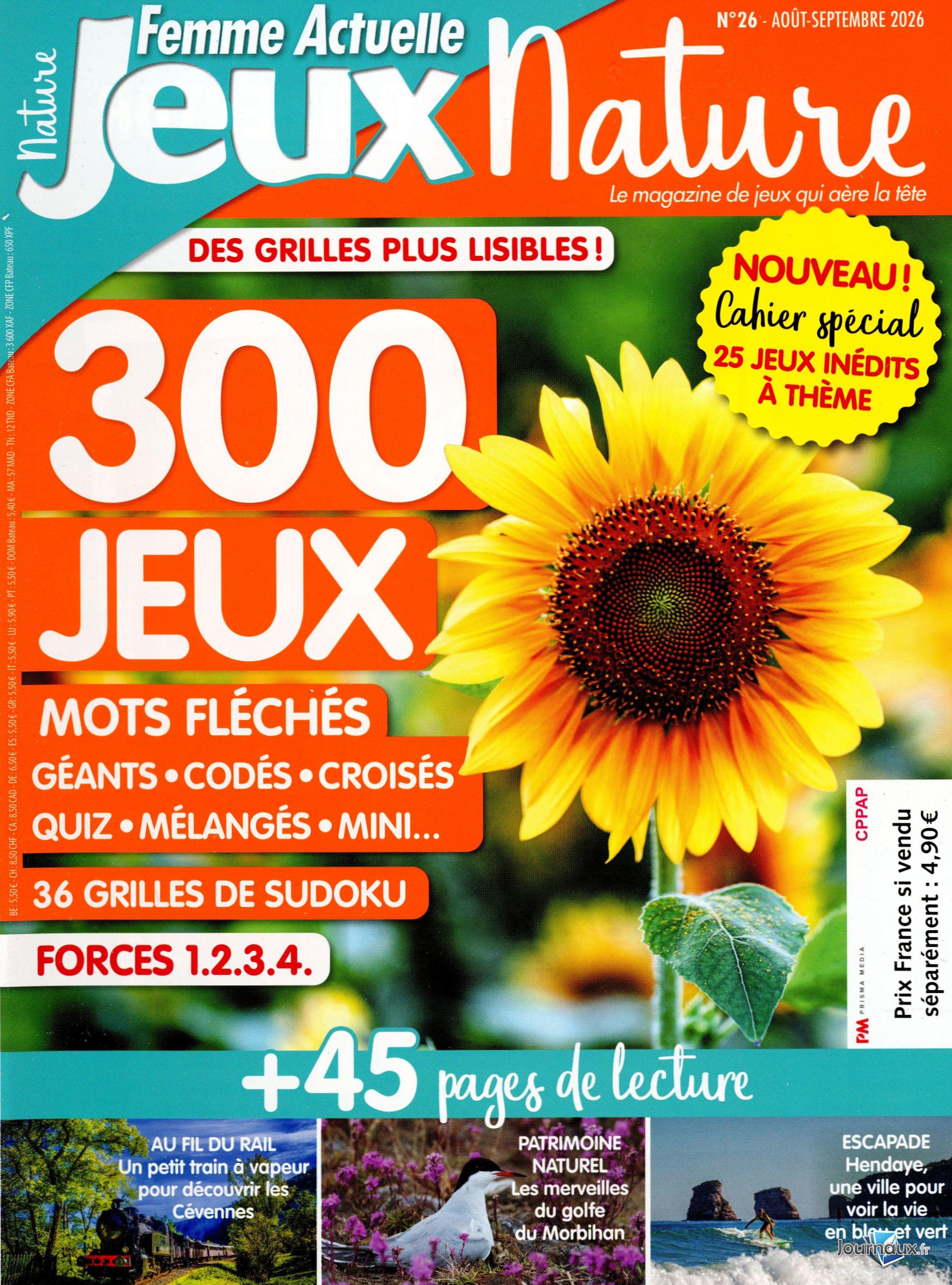 Femme Actuelle Jeux Hors Série + Femme Actuelle Jeux Nature  n° 122 2026-07-23
