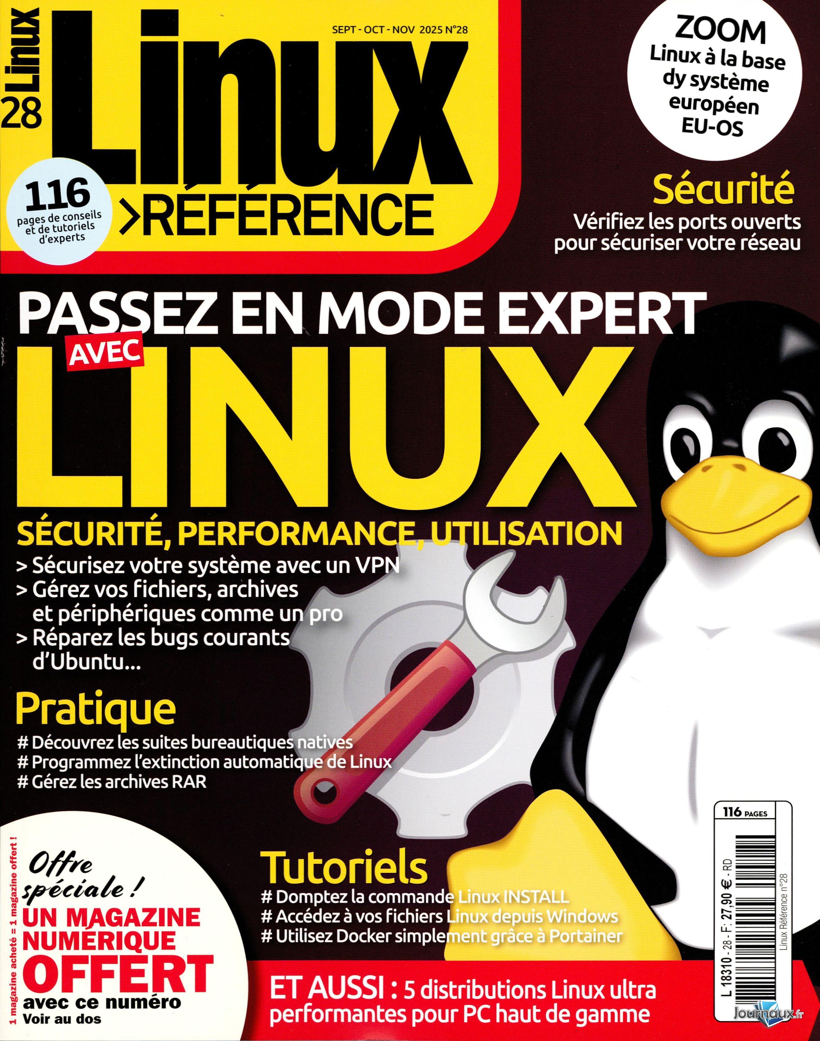 Offre Linux Référence + 2 Numéros n° 28 2025-08-26