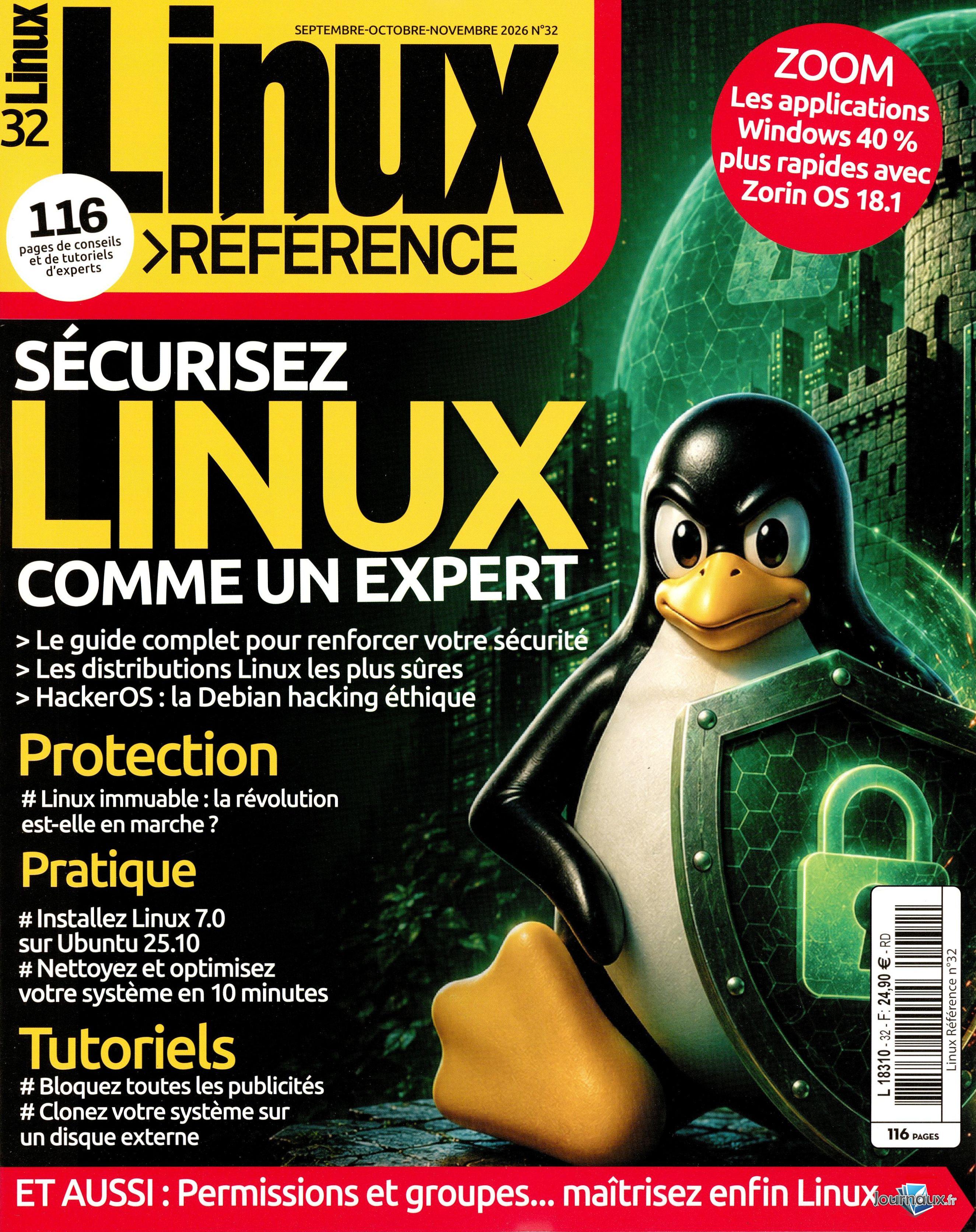 Offre Linux Référence + 2 Numéros n° 32 2026-08-25
