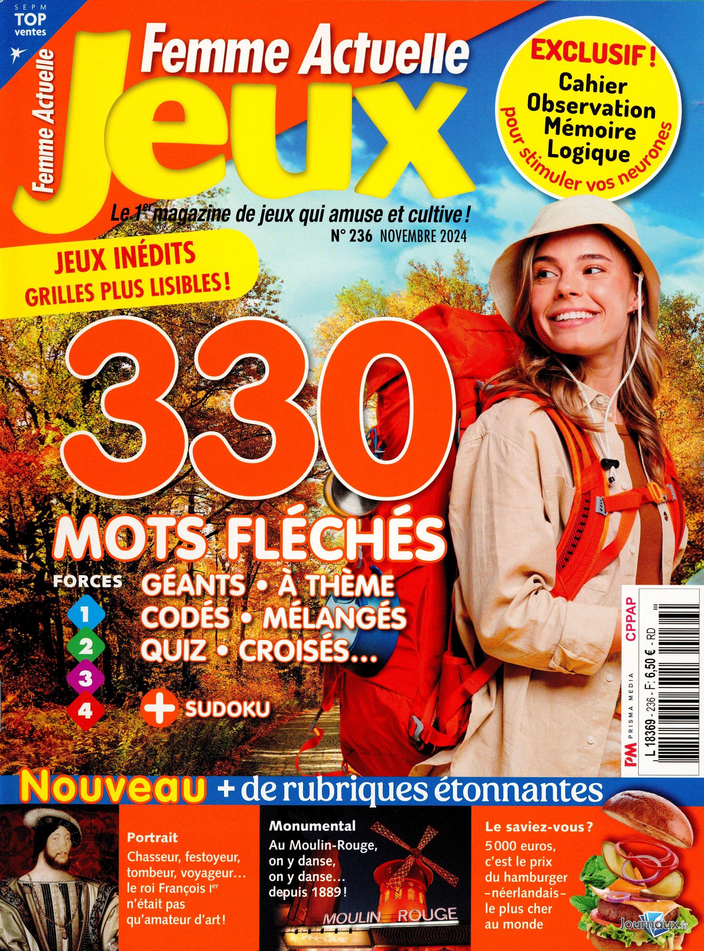 Femme Actuelle Jeux + Femme Actuelle Jeux Nature n° 236 2024-10-03