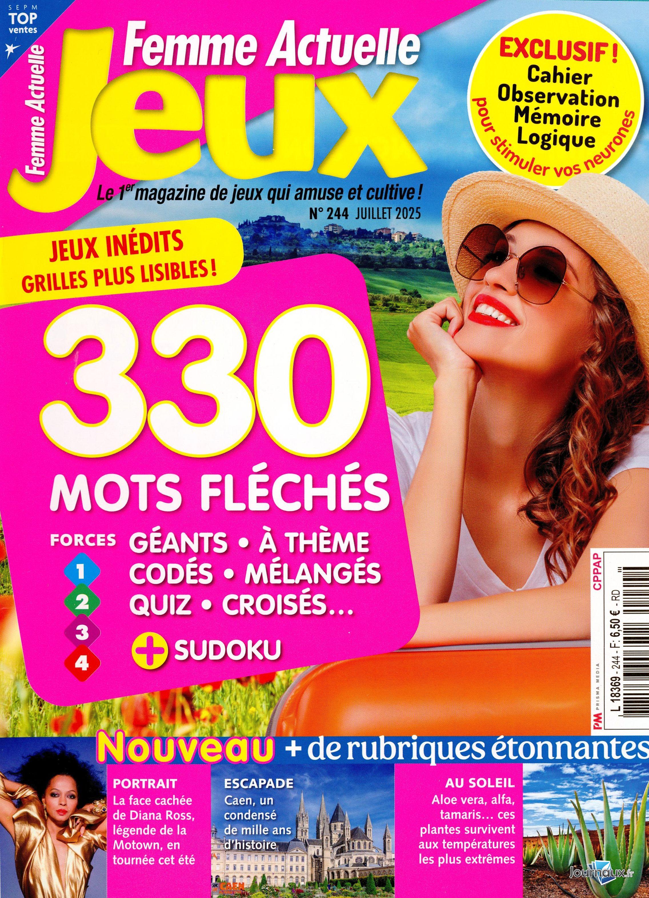 Femme Actuelle Jeux + Femme Actuelle Jeux Nature n° 244 2025-06-05