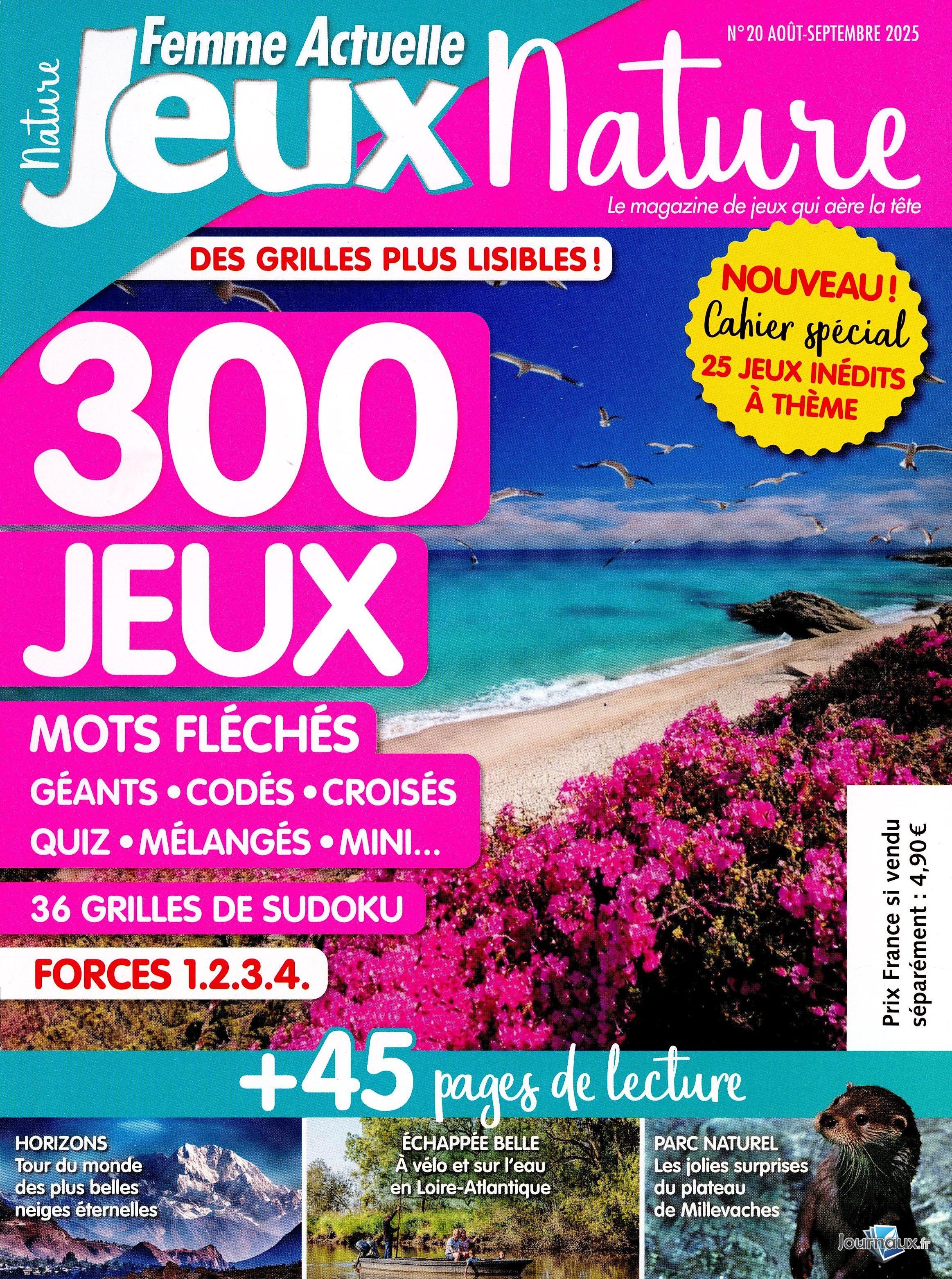 Femme Actuelle Jeux + Femme Actuelle Jeux Nature n° 246 2025-08-01