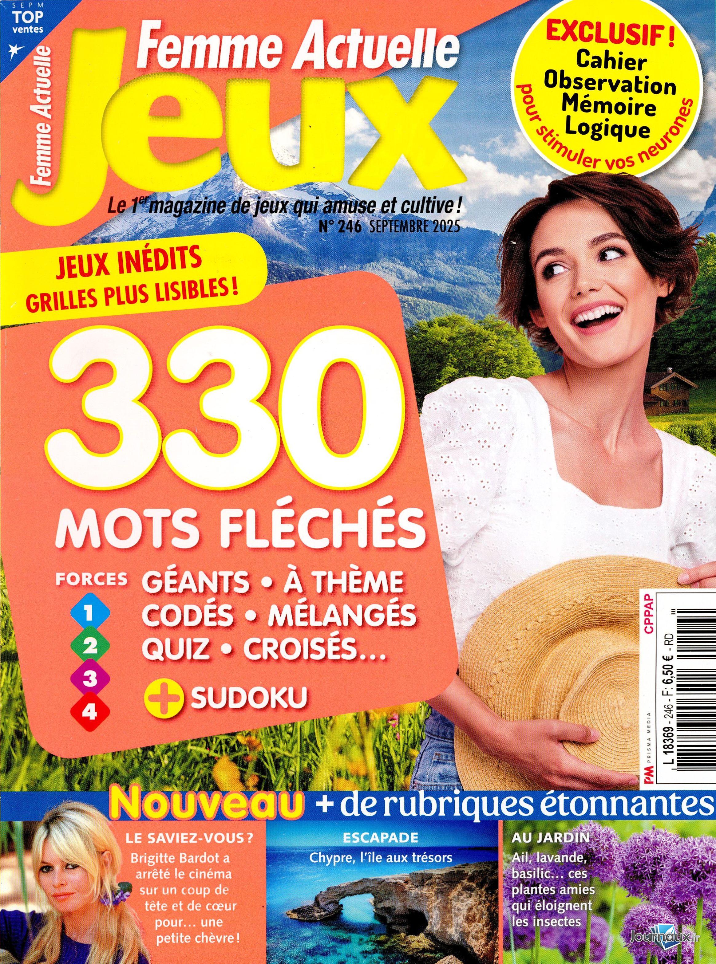 Femme Actuelle Jeux + Femme Actuelle Jeux Nature n° 246 2025-08-01