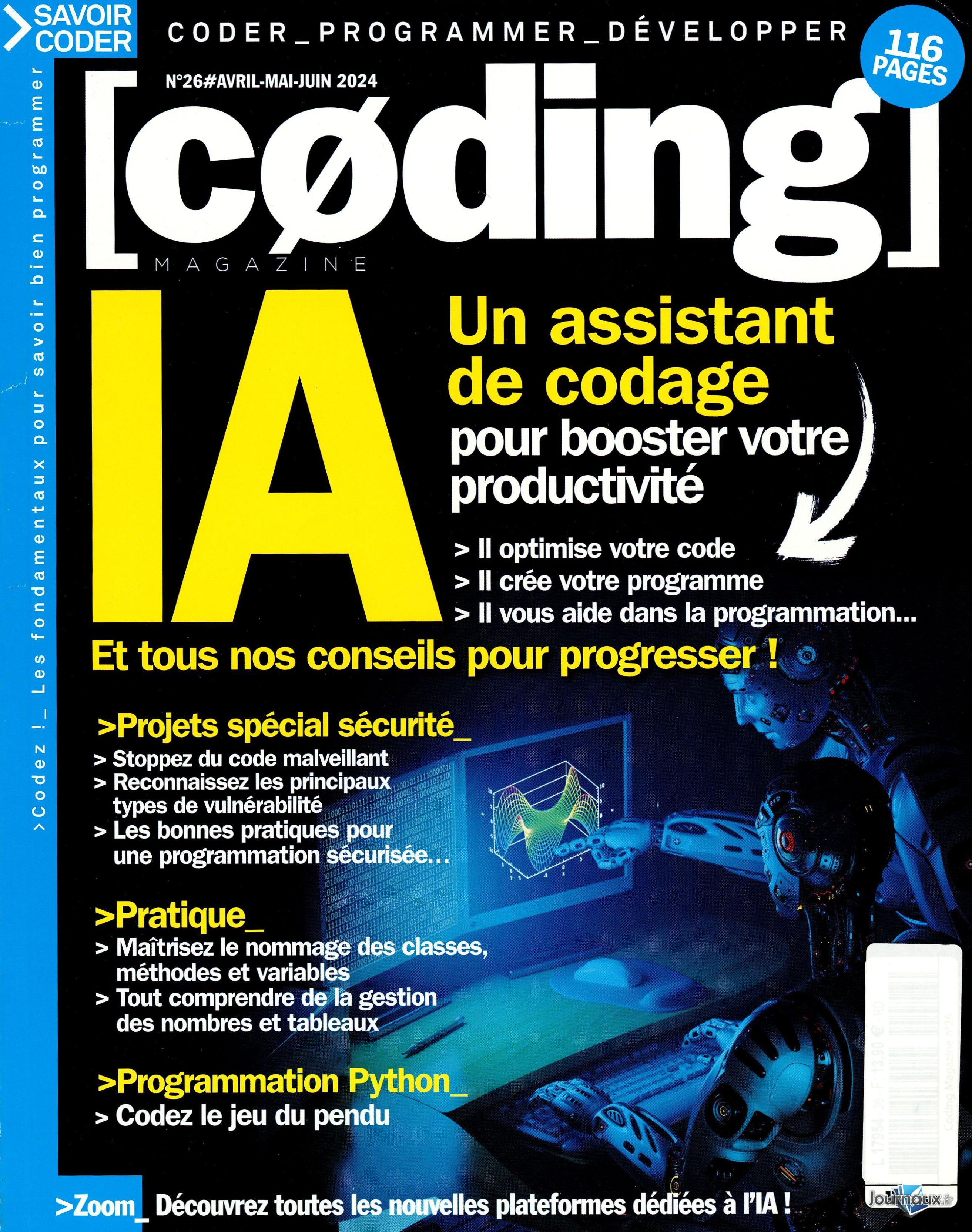 Offre Coding Magazine - 3 magazines n° 30 2025-01-14