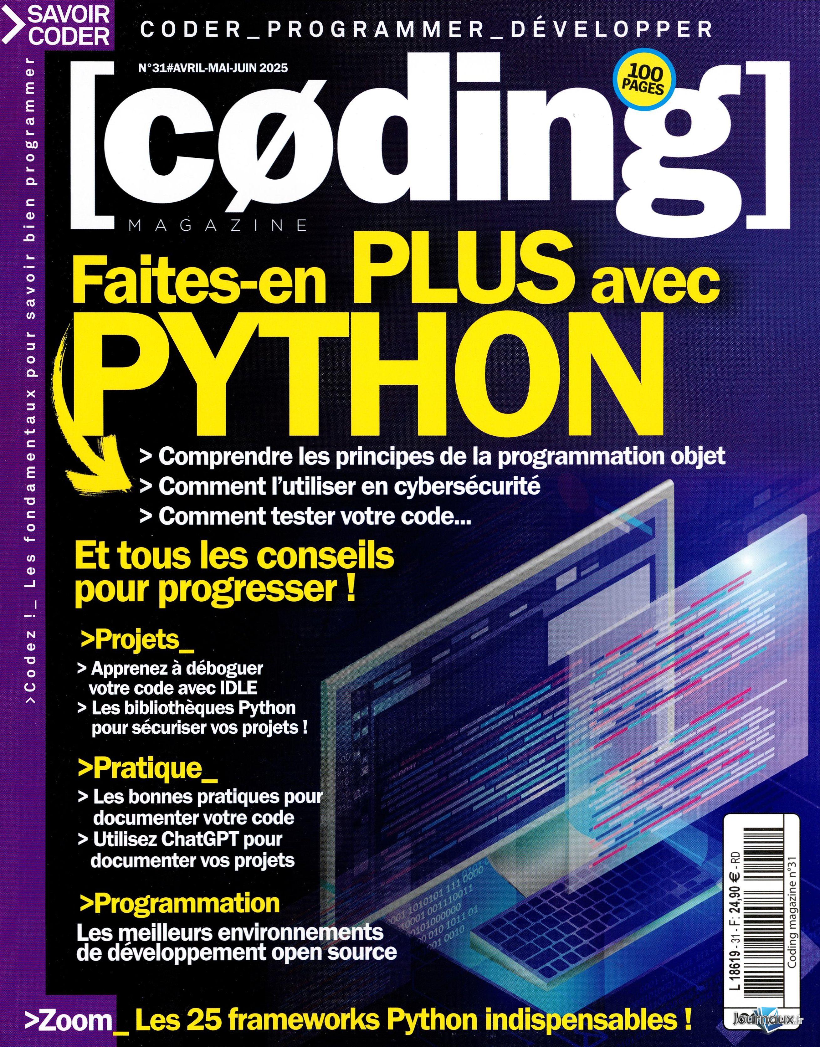 Offre Coding Magazine - 3 magazines n° 31 2025-04-16