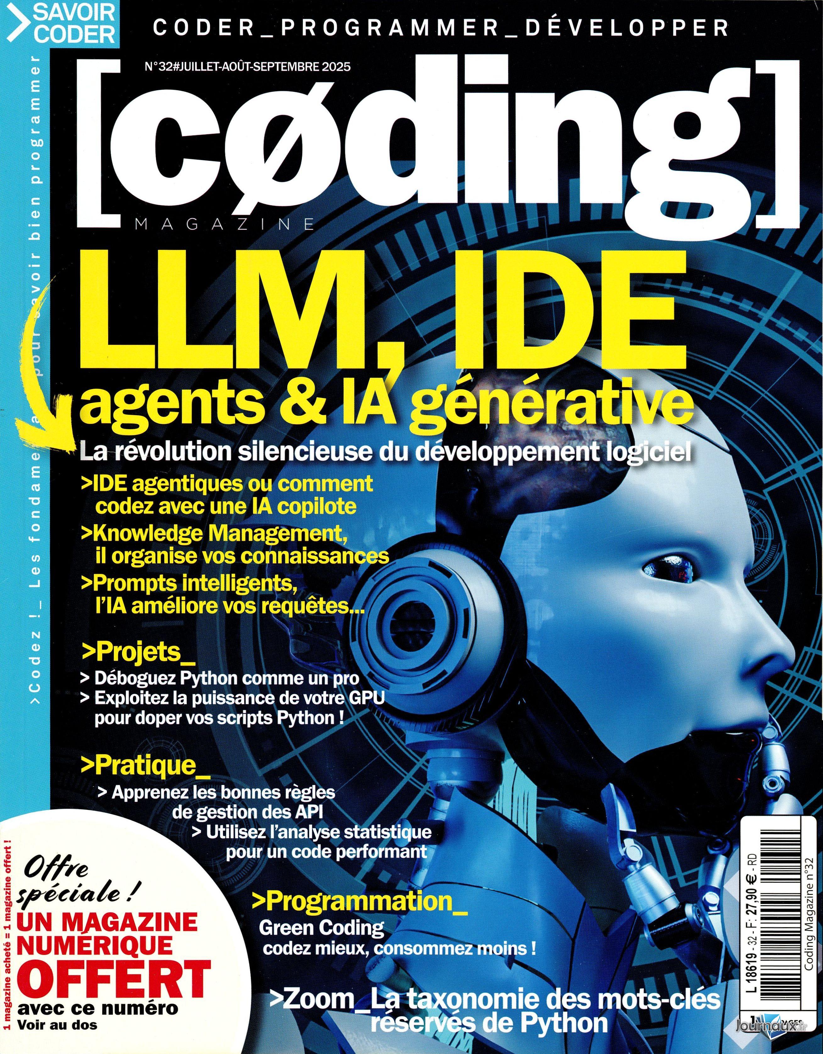 Offre Coding Magazine - 3 magazines n° 32 2025-07-11