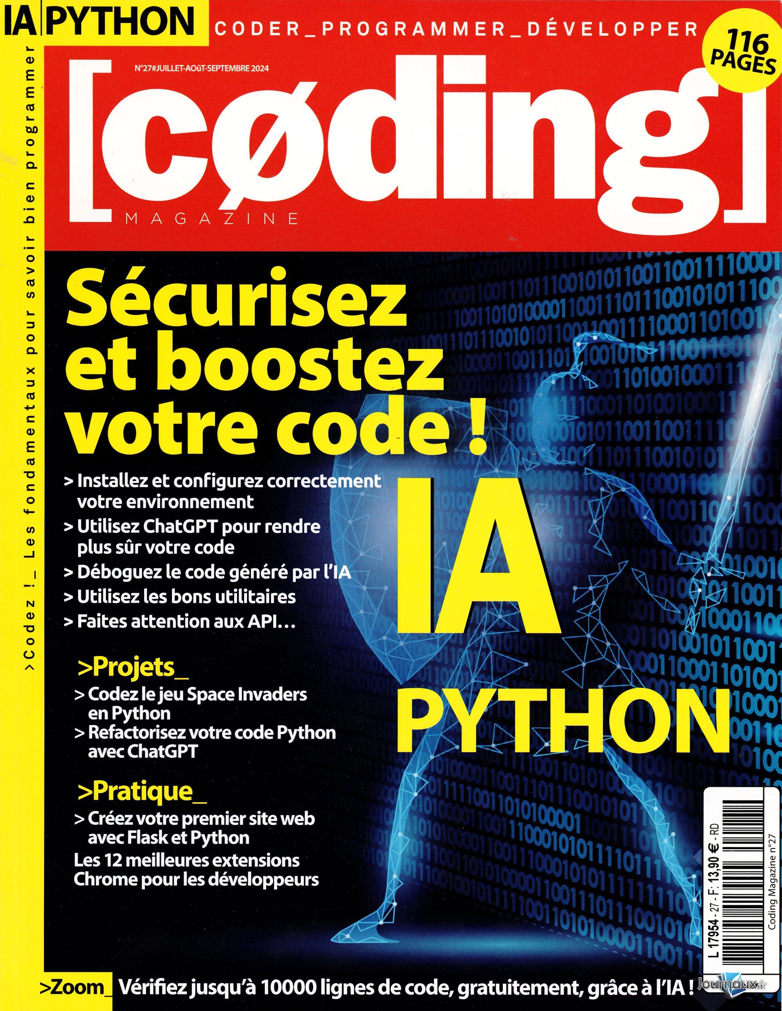 Offre Coding Magazine - 3 magazines n° 33 2025-10-01