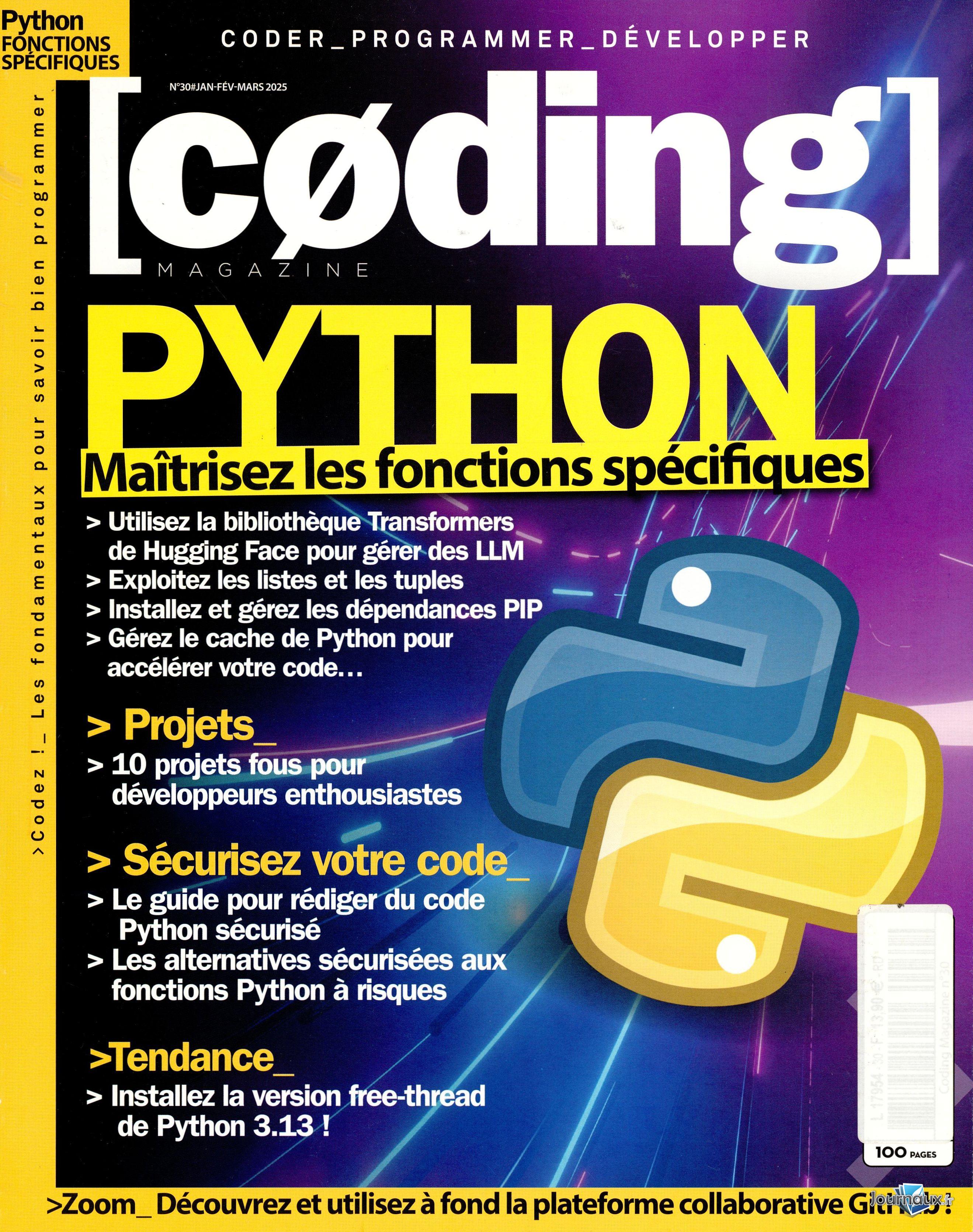 Offre Coding Magazine - 3 magazines n° 33 2025-10-01