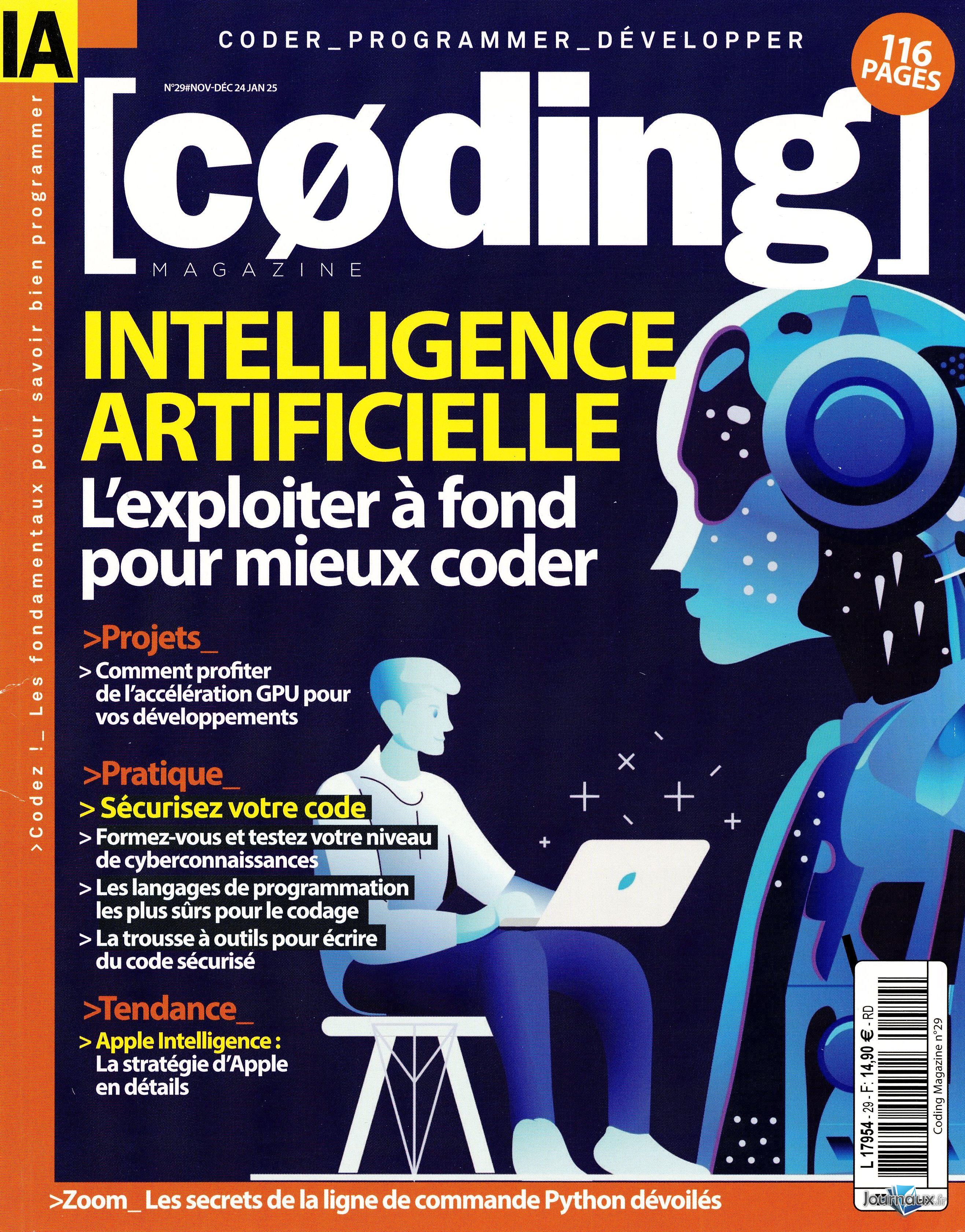 Offre Coding Magazine - 3 magazines n° 34 2025-12-24