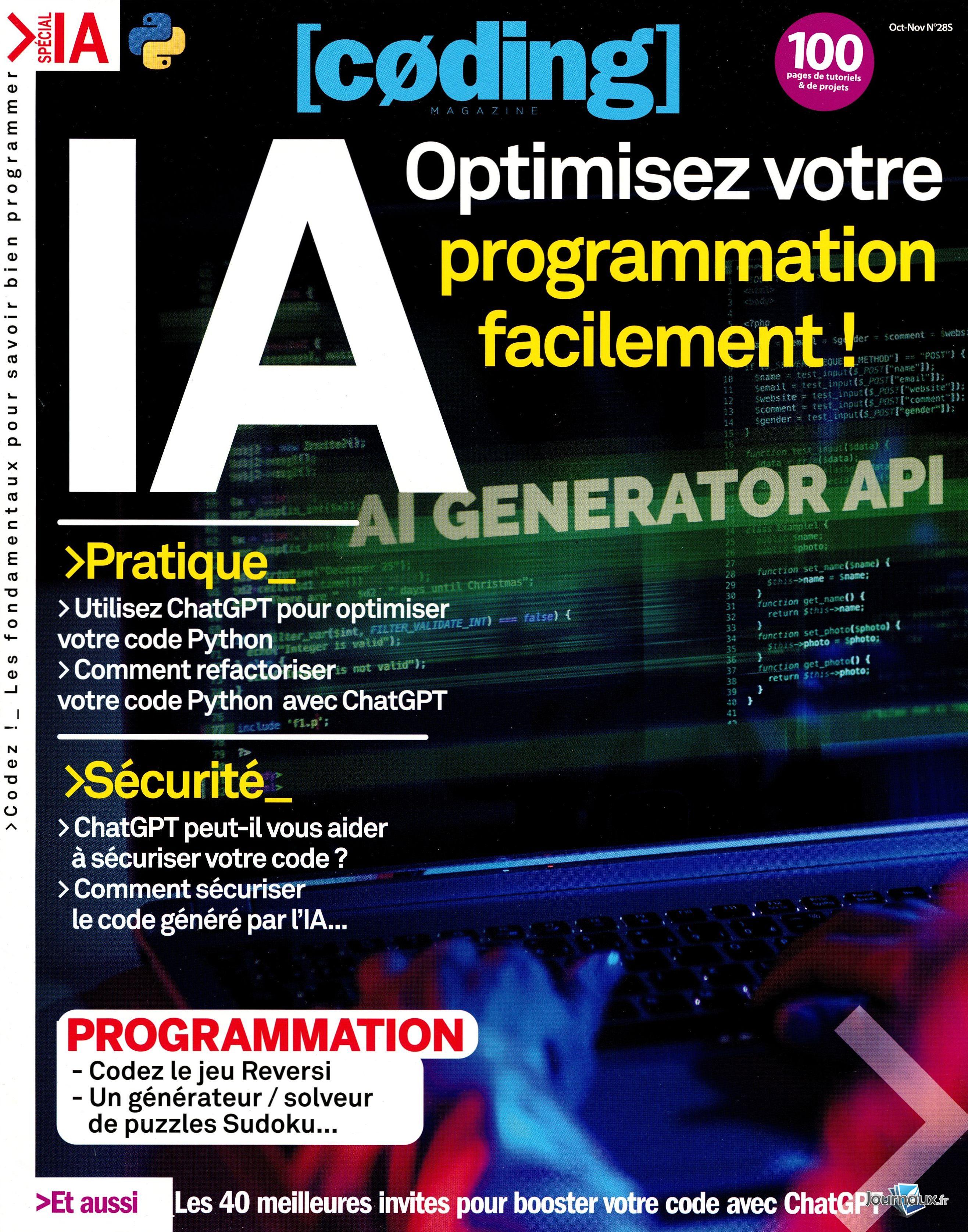 Offre Coding Magazine - 3 magazines n° 34 2025-12-24