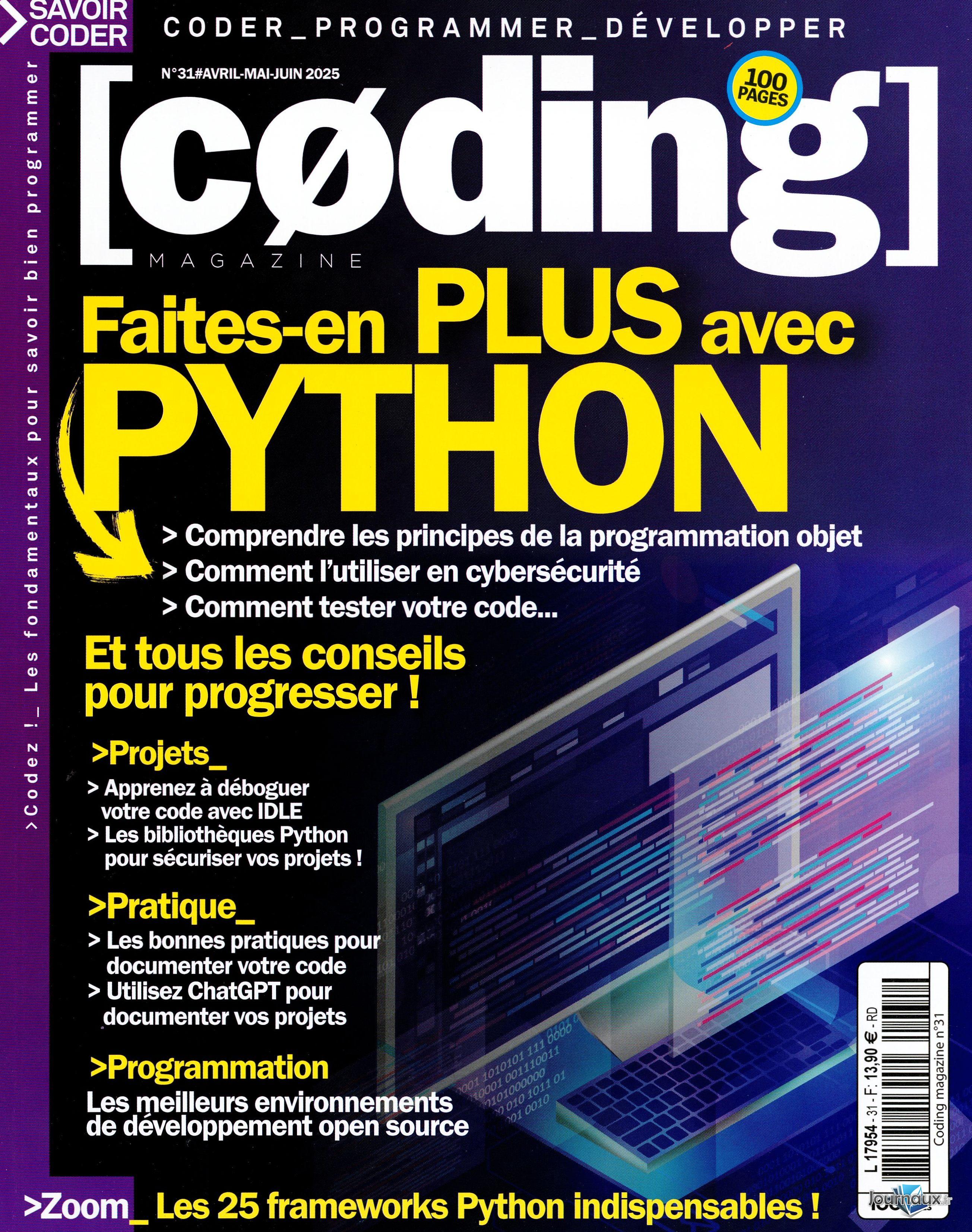 Offre Coding Magazine - 3 magazines n° 36 2026-07-15
