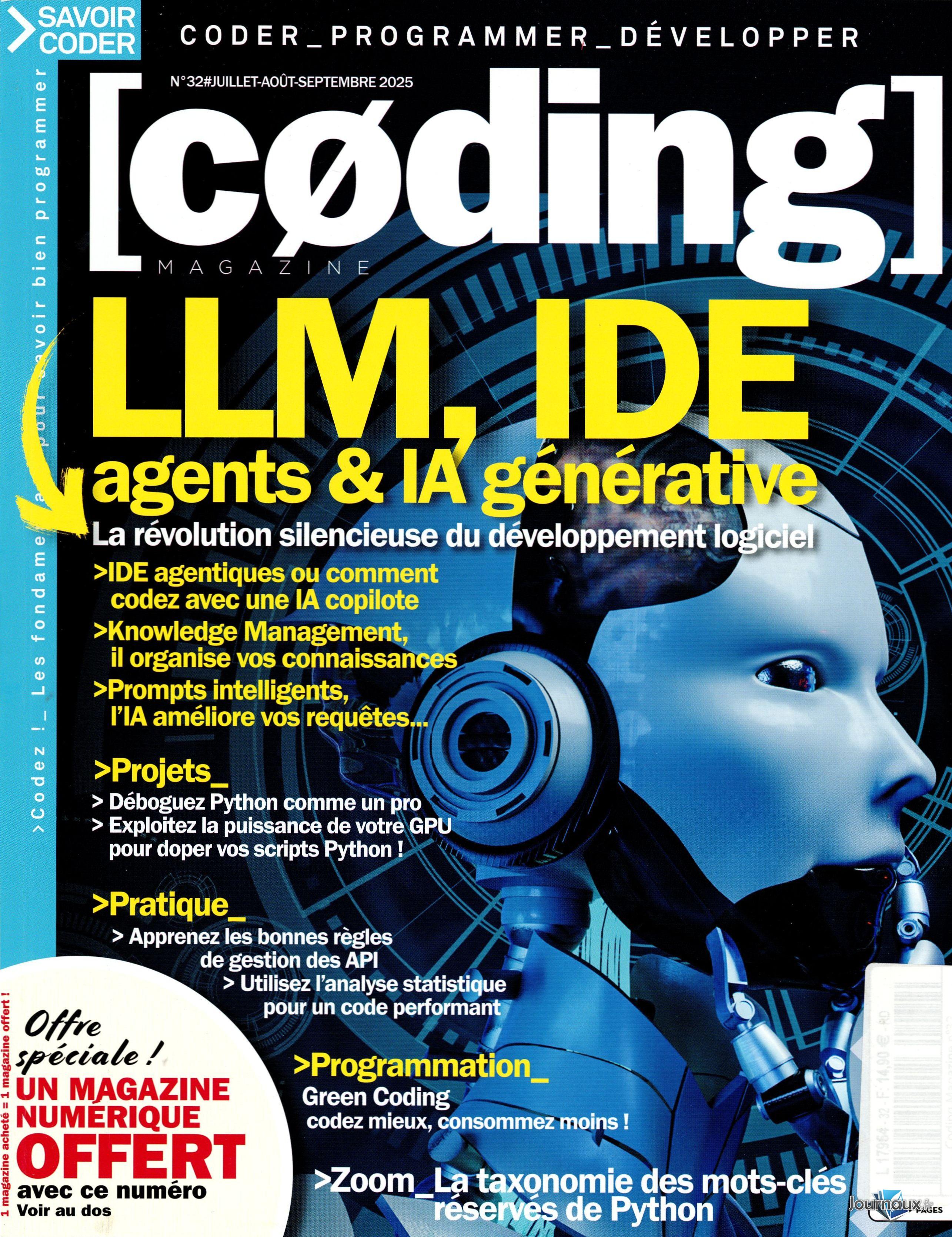 Offre Coding Magazine - 3 magazines n° 36 2026-07-15