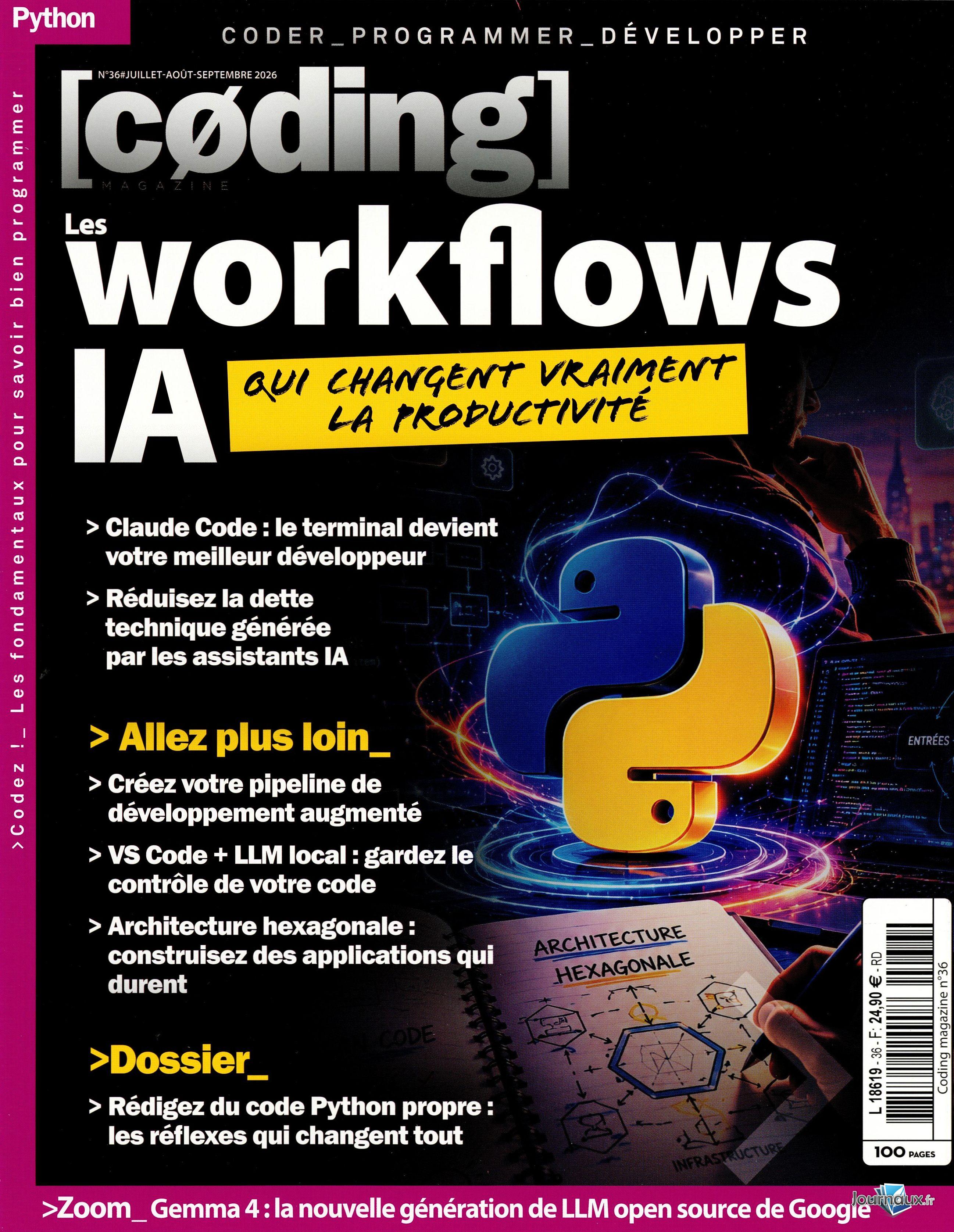 Offre Coding Magazine - 3 magazines n° 36 2026-07-15