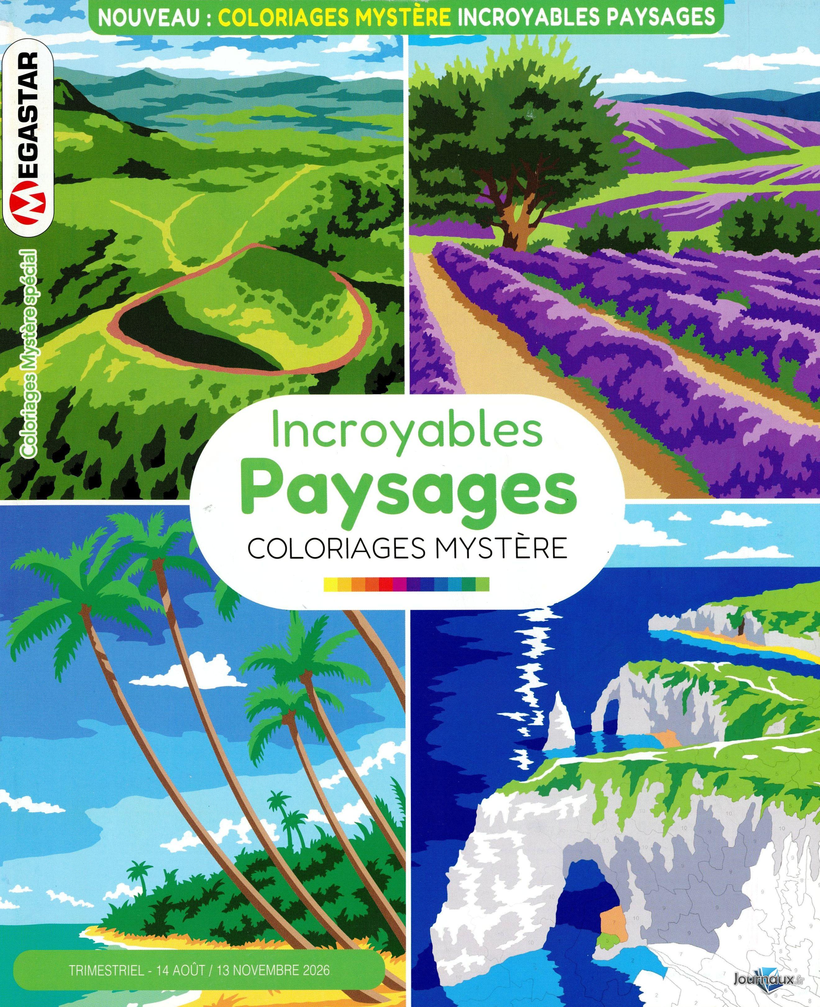 MG incroyables paysages coloriages mystère n° 2 2026-08-18