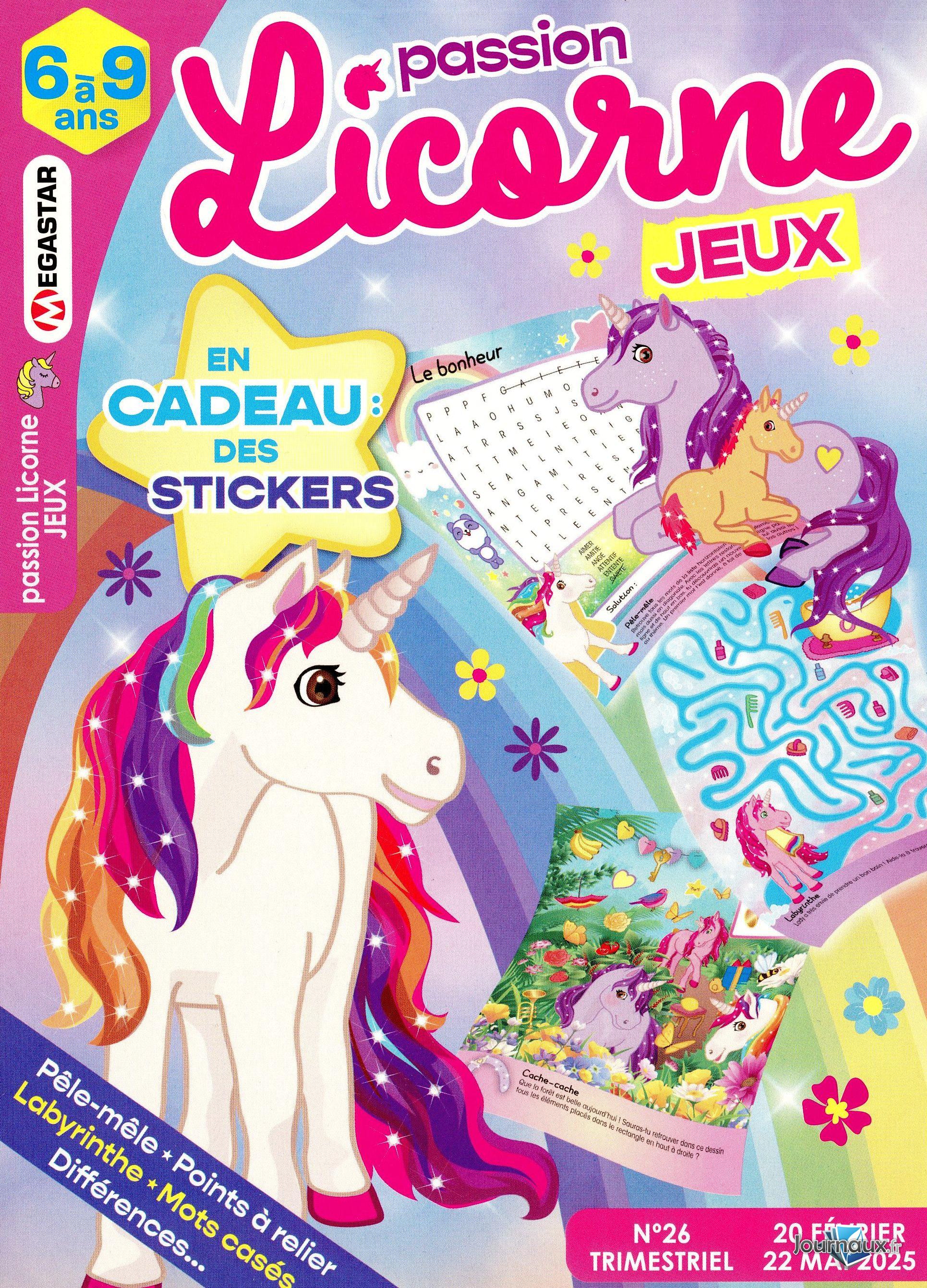 MG Passion Licorne JEUX  6 à 9 ans n° 26 2025-02-21