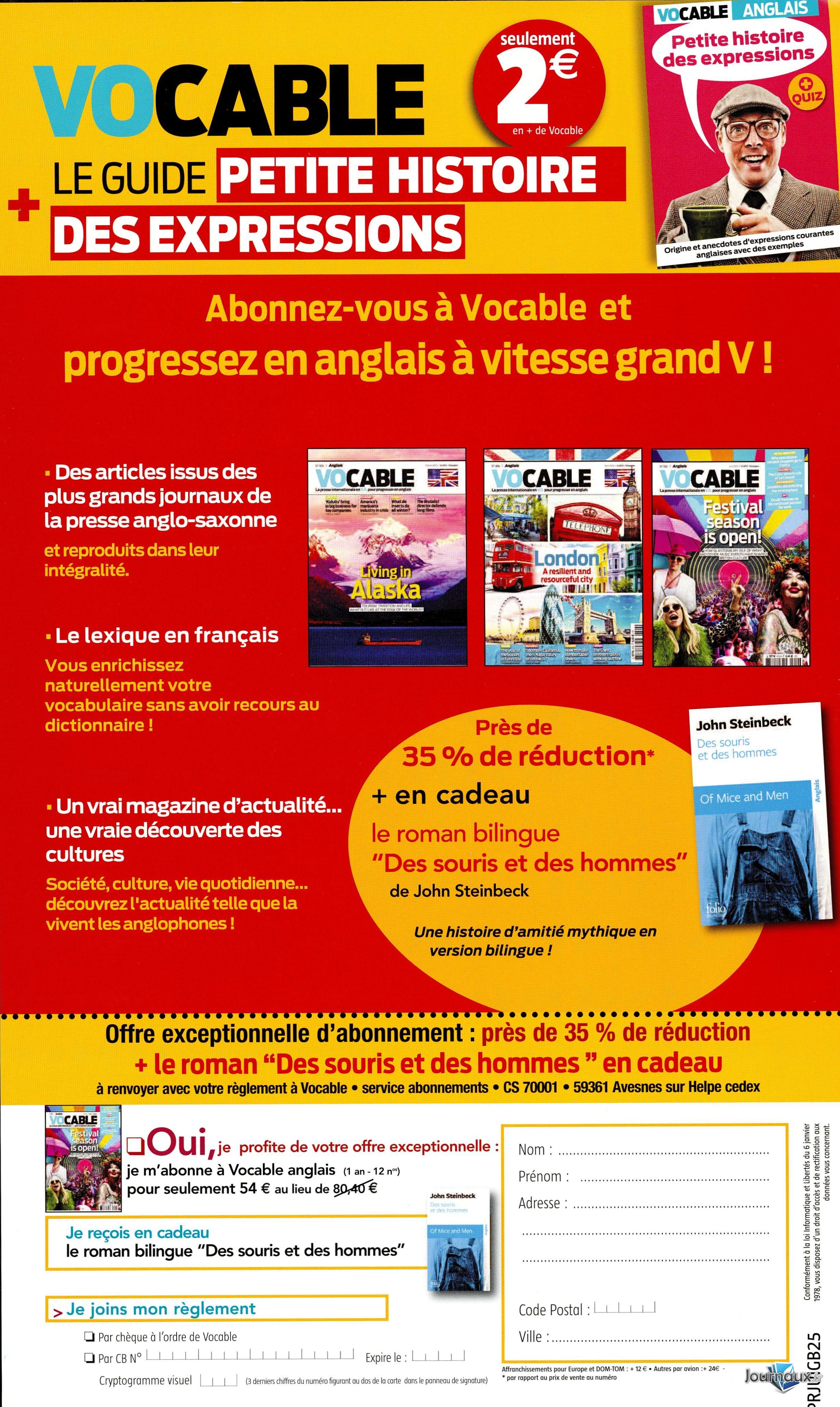 Vocable Anglais  n° 911 2025-06-28