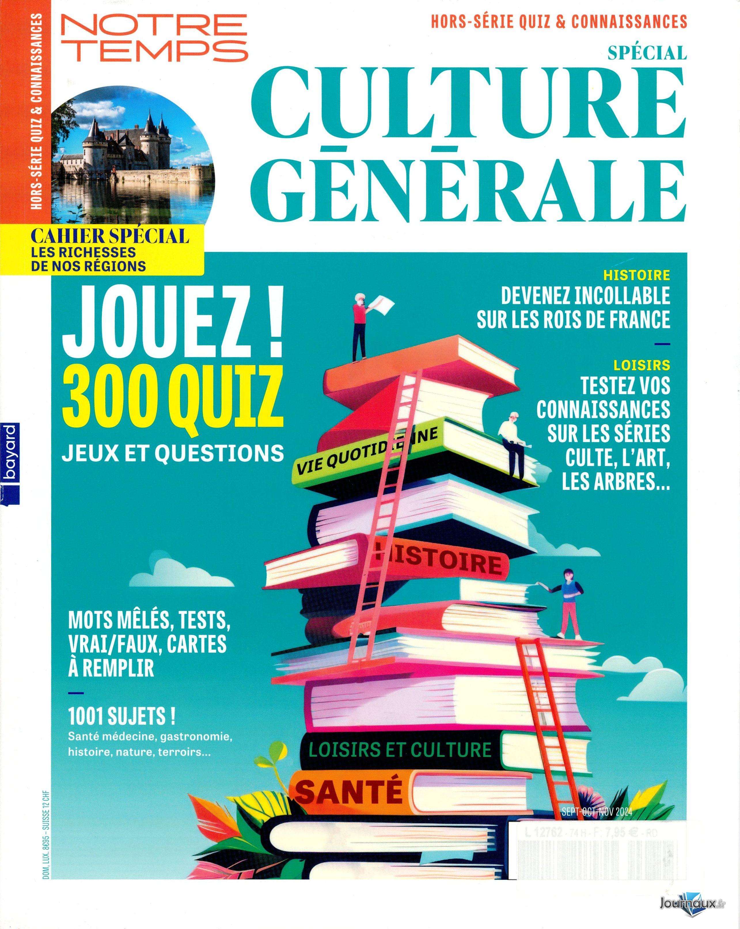 OFFRE SPECIAL ETE - Notre Temps Quizz n° 1 2025-07-04