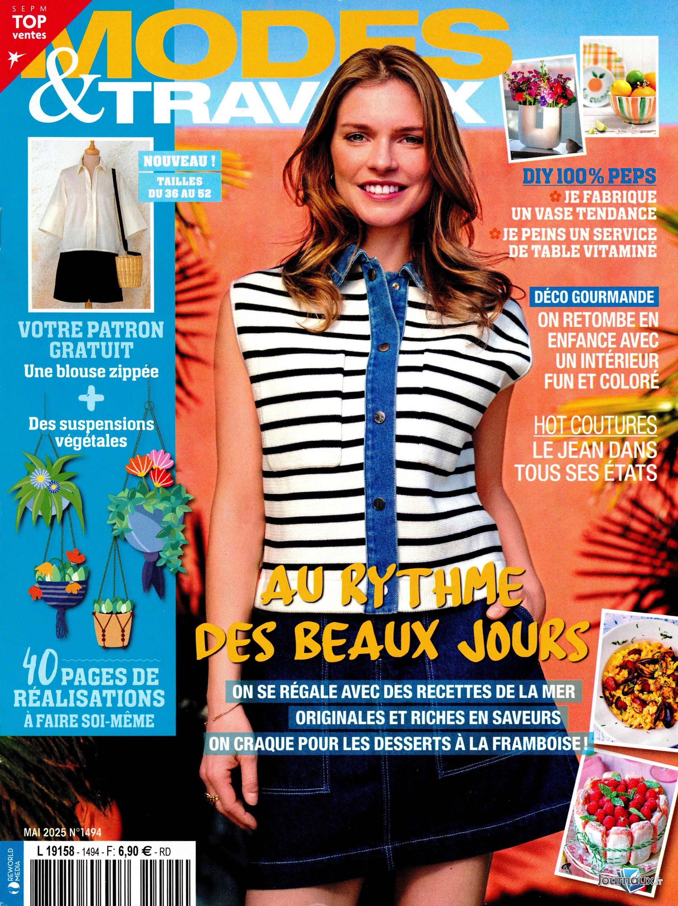 Modes & Travaux + 2 Patrons Couture n° 1494 2025-04-03