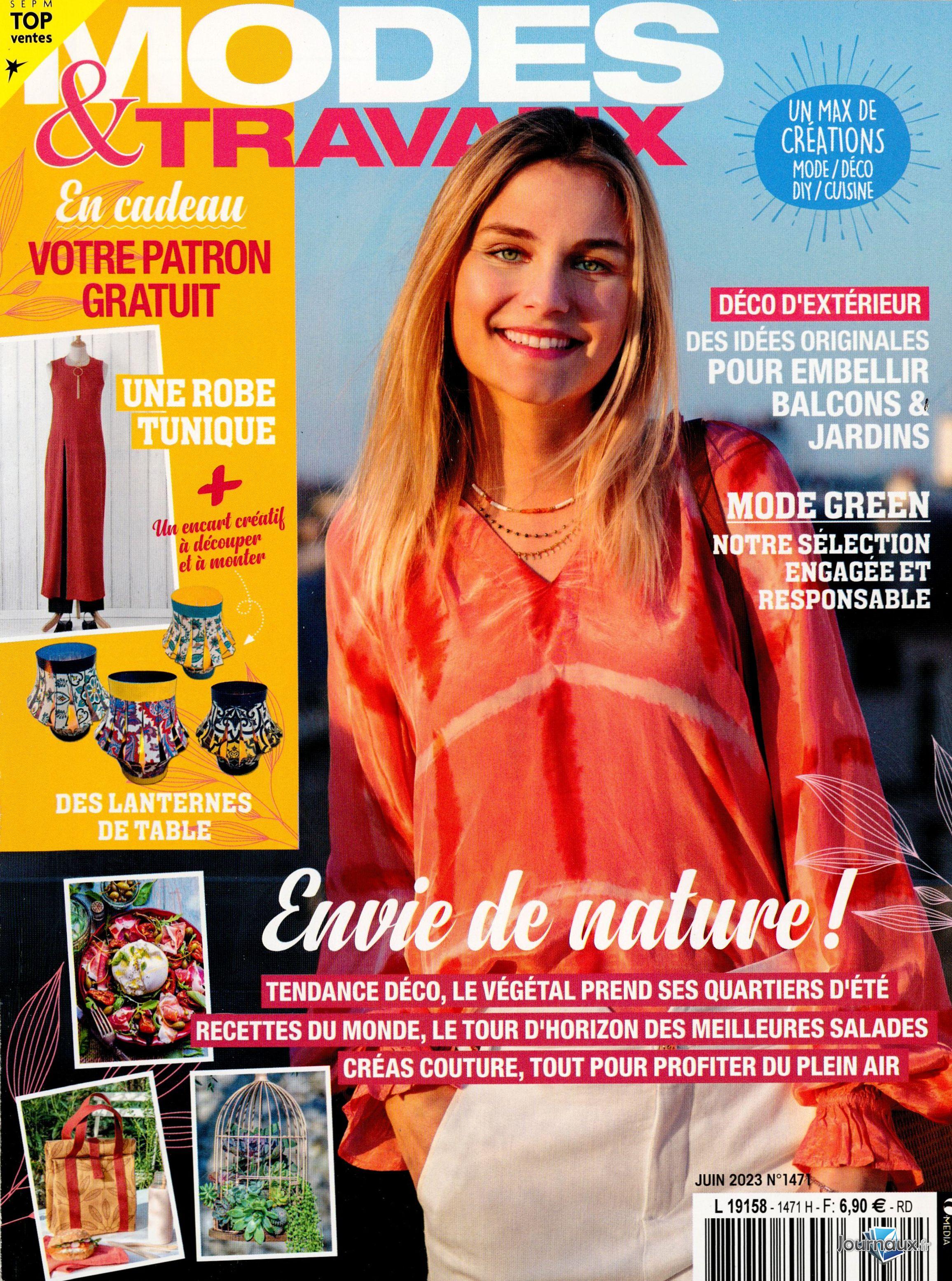 Modes & Travaux + 2 Patrons Couture n° 1471 2023-05-03
