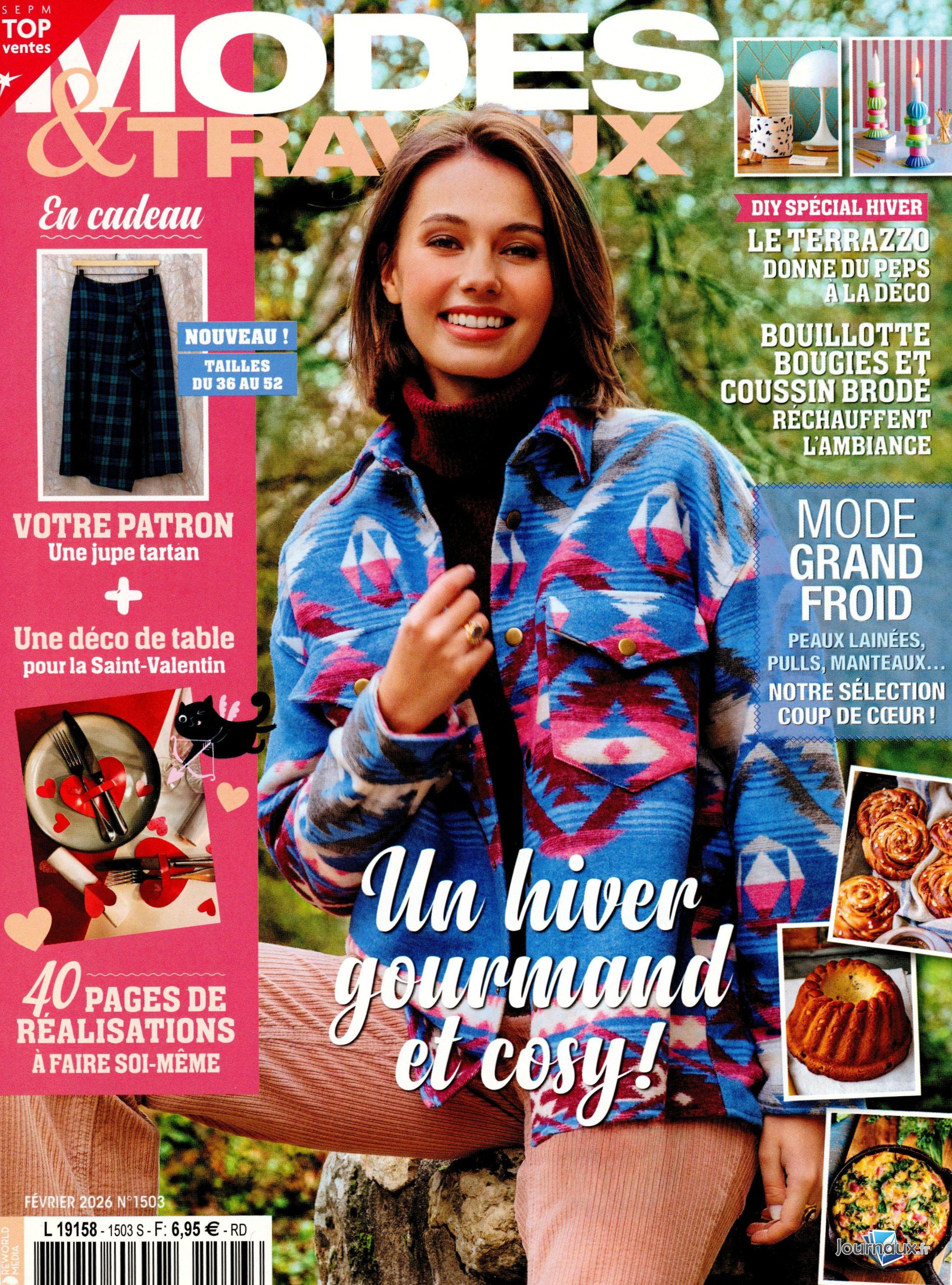 Modes & Travaux + 2 Patrons Couture n° 1503 2026-01-06