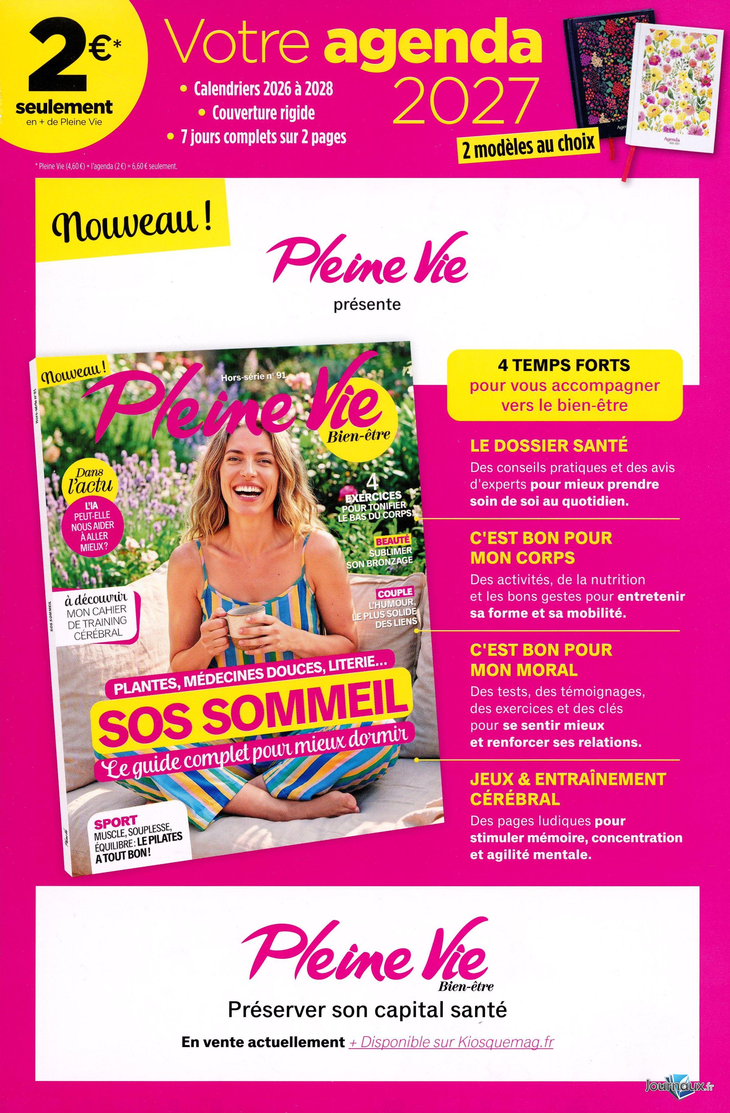 Pleine vie + Votre agenda n° 483 2026-08-03