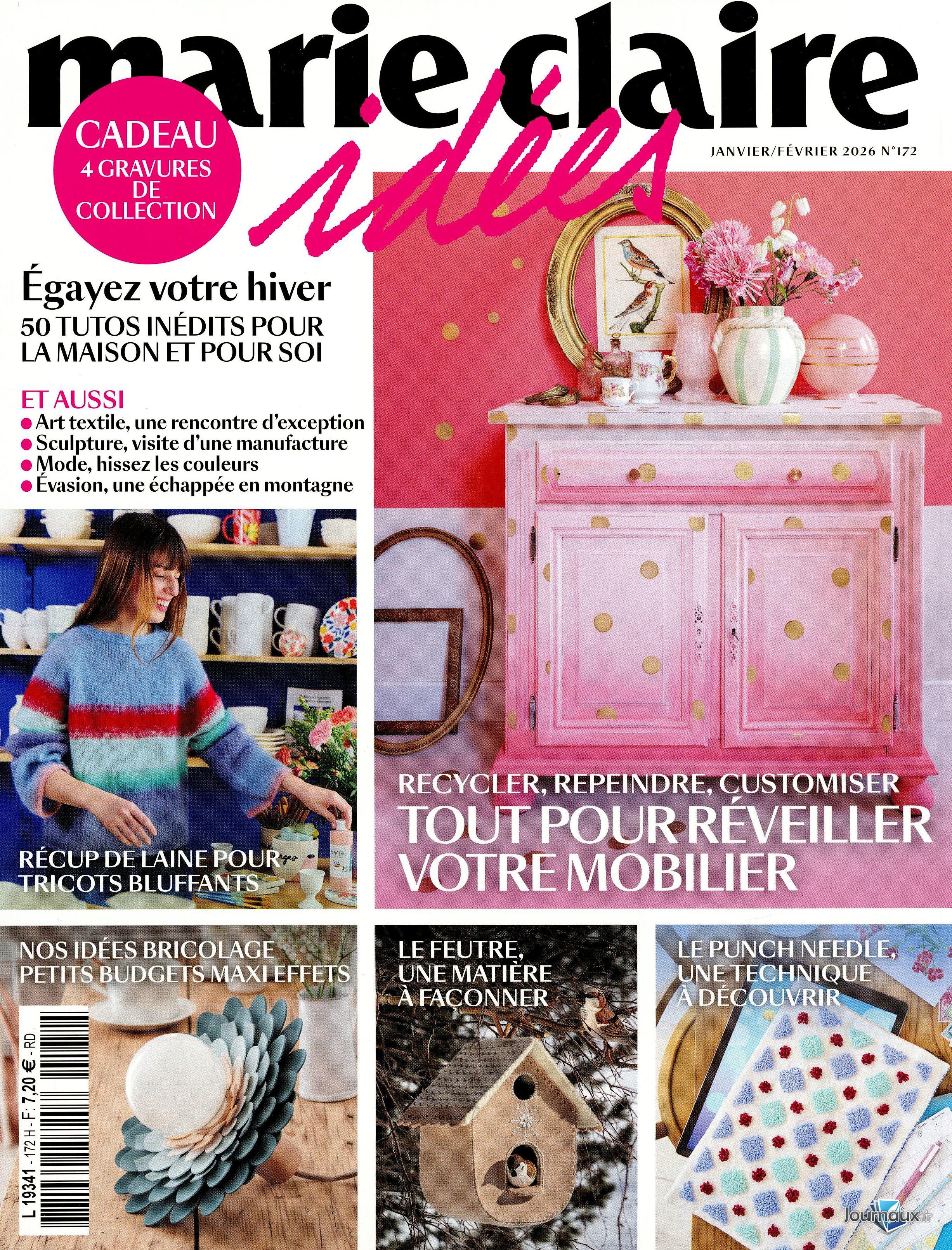 OFFRE DECOUVERTE: Marie Claire Idées + Marie Claire Maison n° 172 2025-12-27