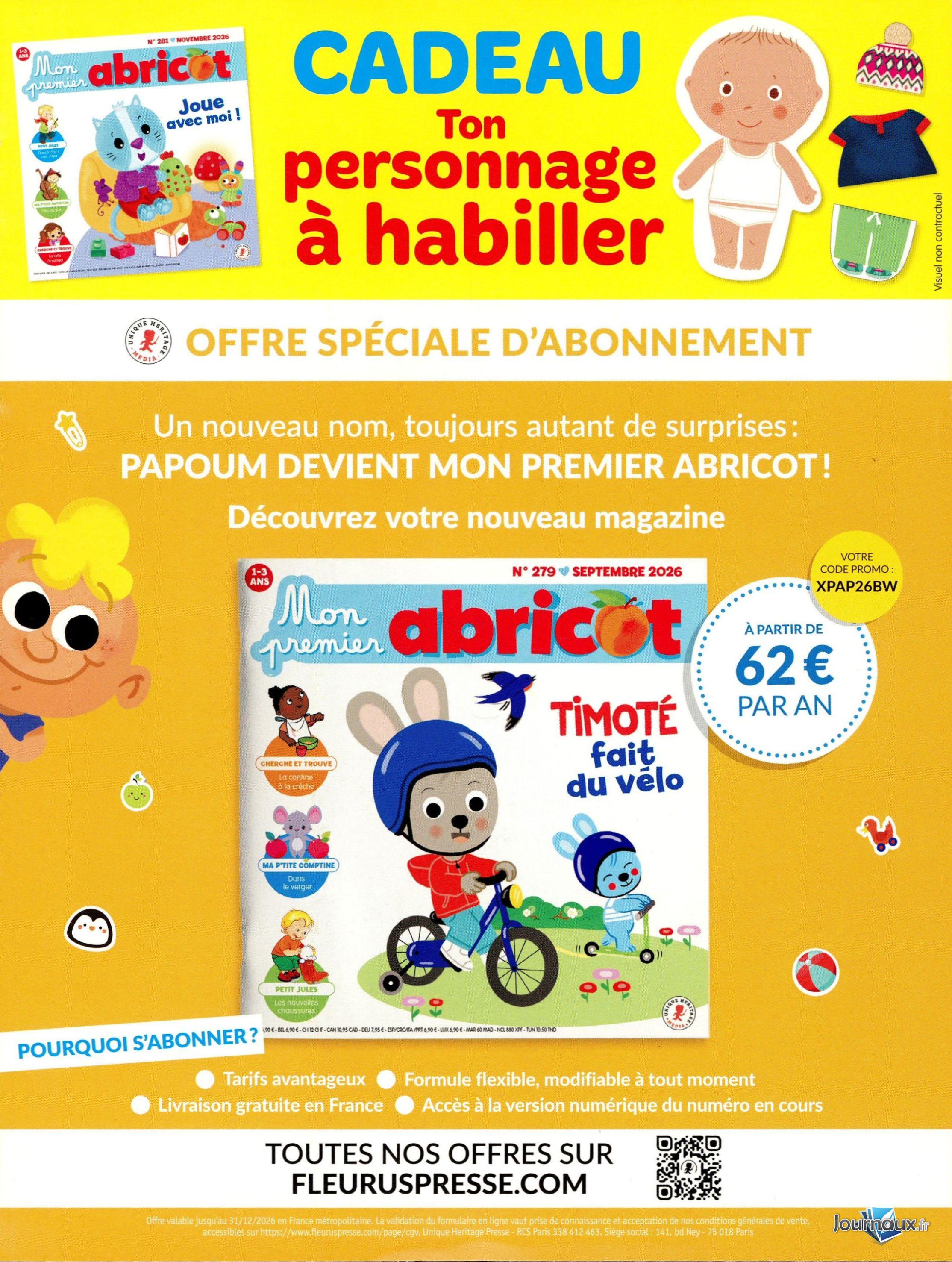 Mon Premier Abricot n° 281 2026-10-22