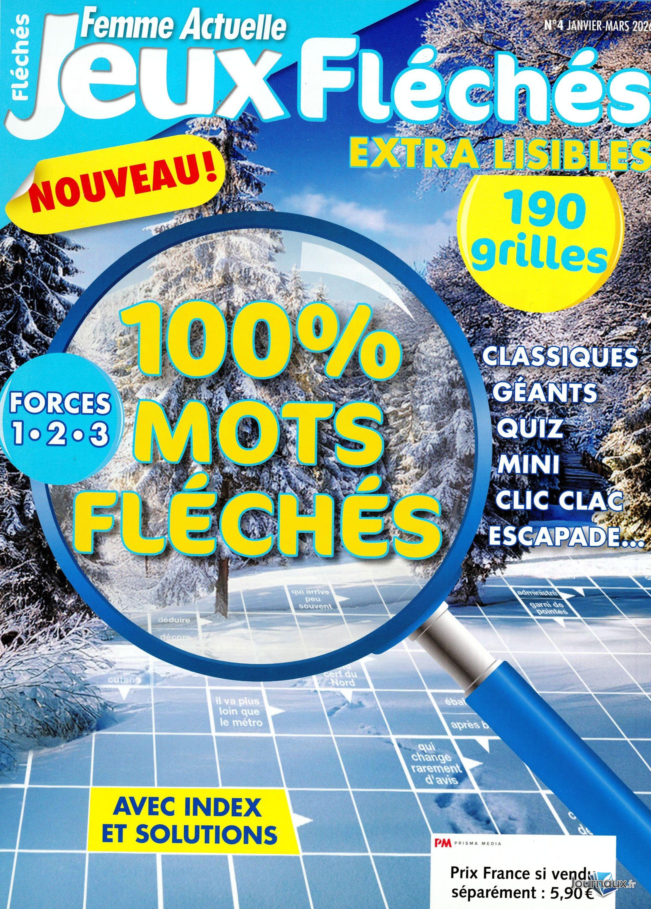 Femme Actuelle Jeux + Femme Actuelle jeux Fléchés Extra Lisible  n° 251 2026-01-09