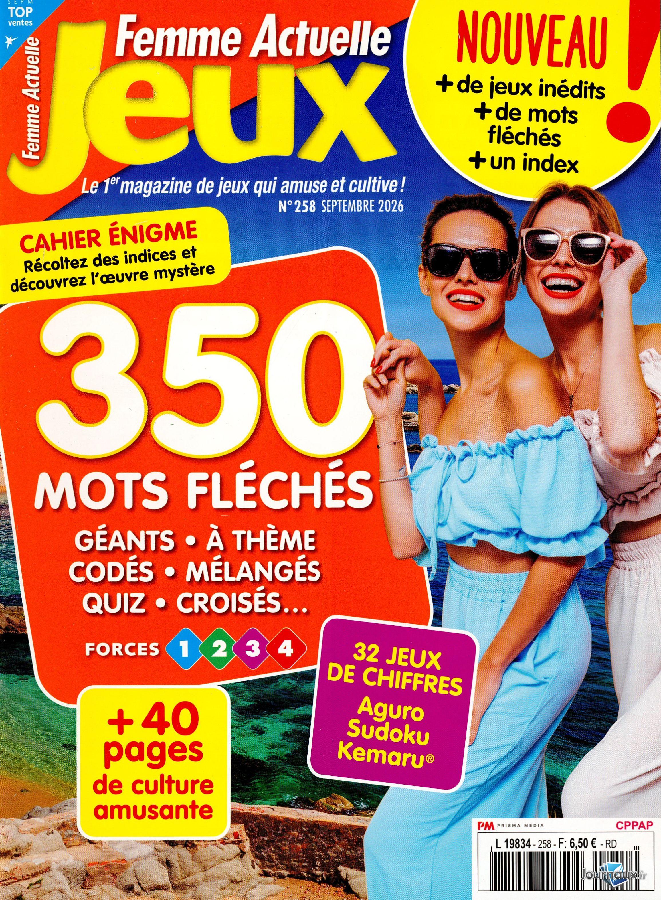 Femme Actuelle Jeux + Femme Actuelle jeux Fléchés Extra Lisible n° 258 2026-07-29