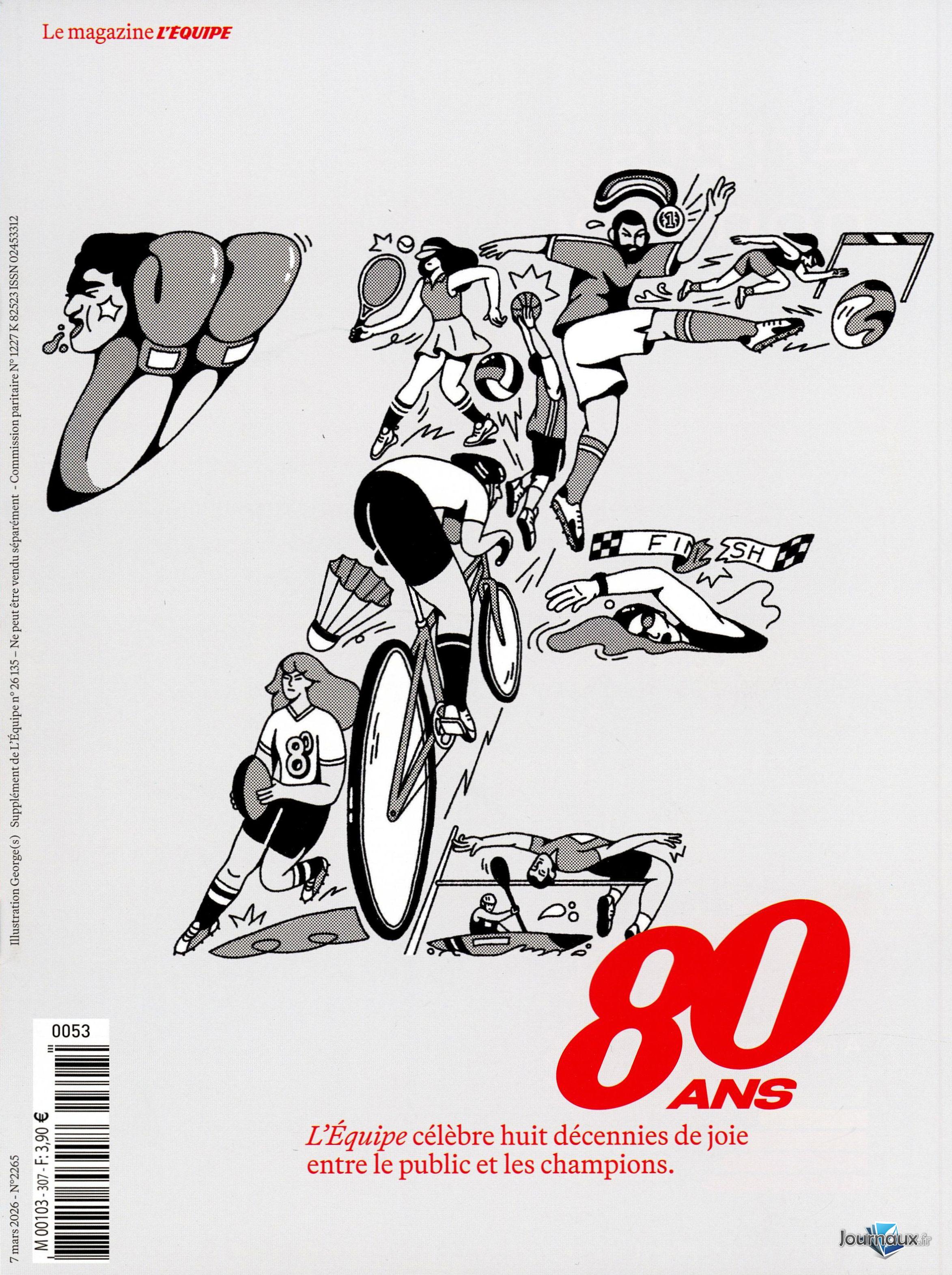 L'Equipe Samedi + Supplément Equipe Magazine n° 307 2026-03-07