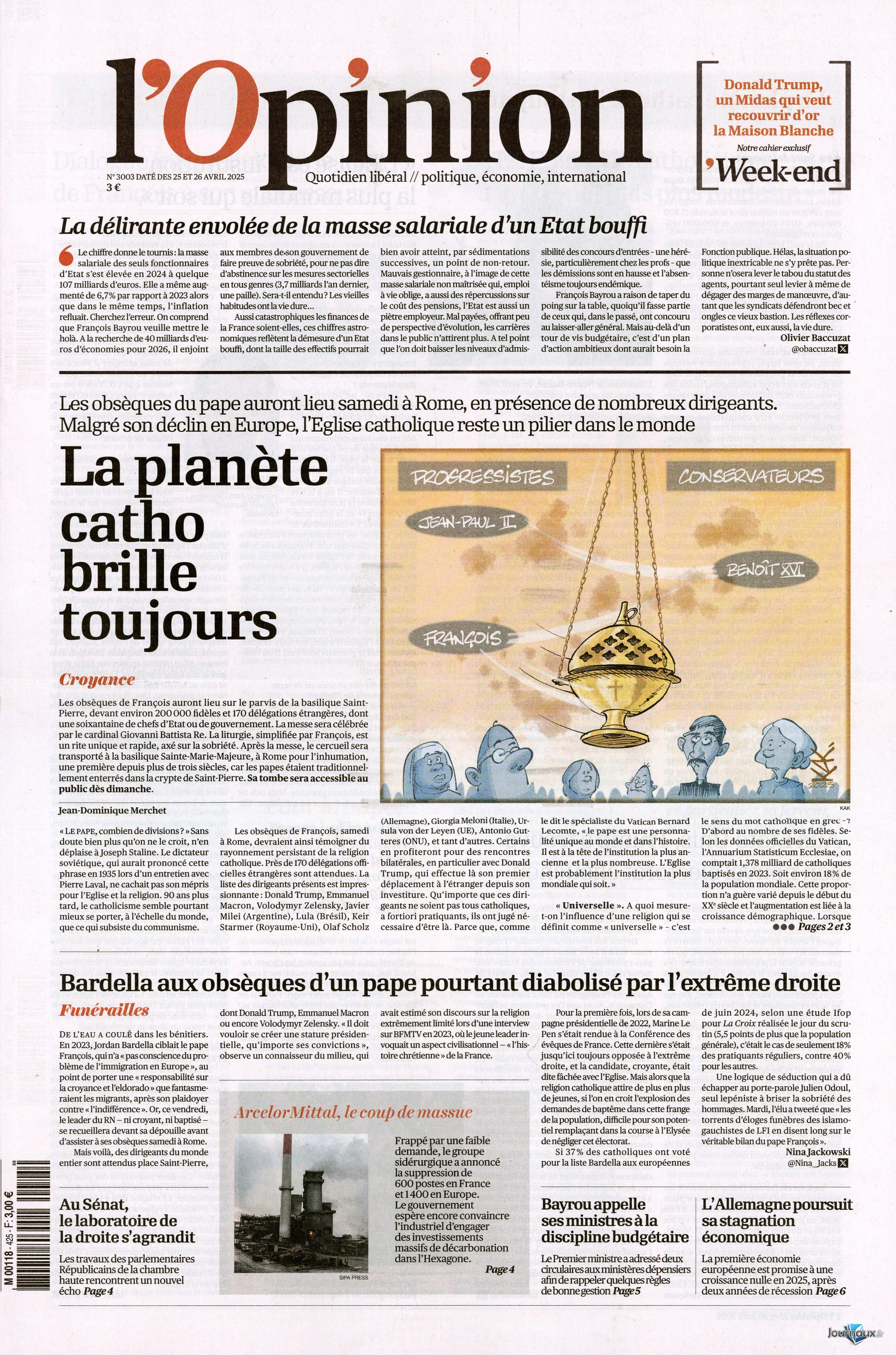 L'Opinion n° 425 2025-04-25