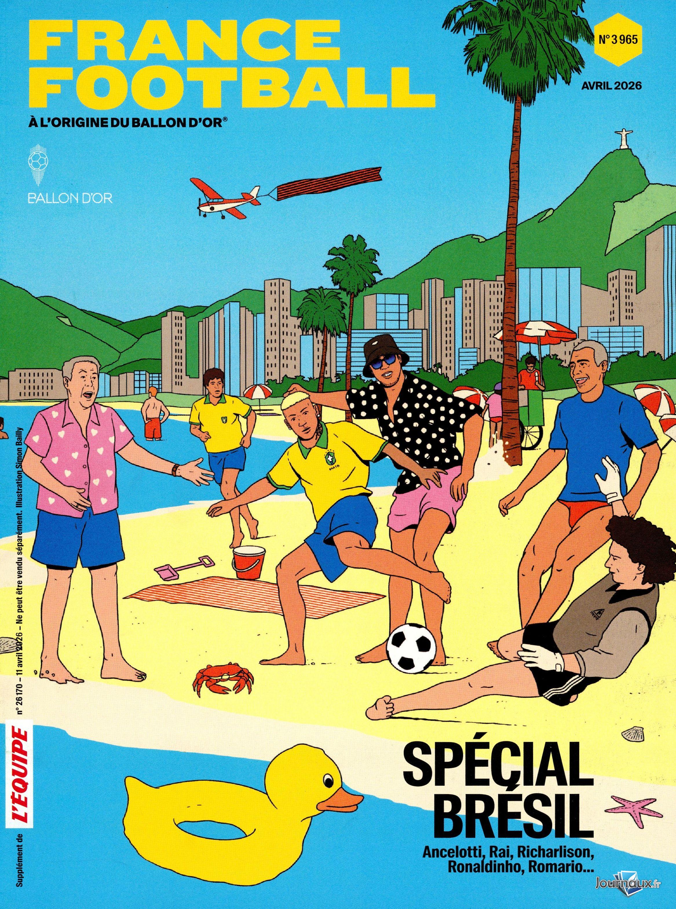 L'Equipe Samedi + Supplément Equipe Magazine + France Football n° 411 2026-04-11