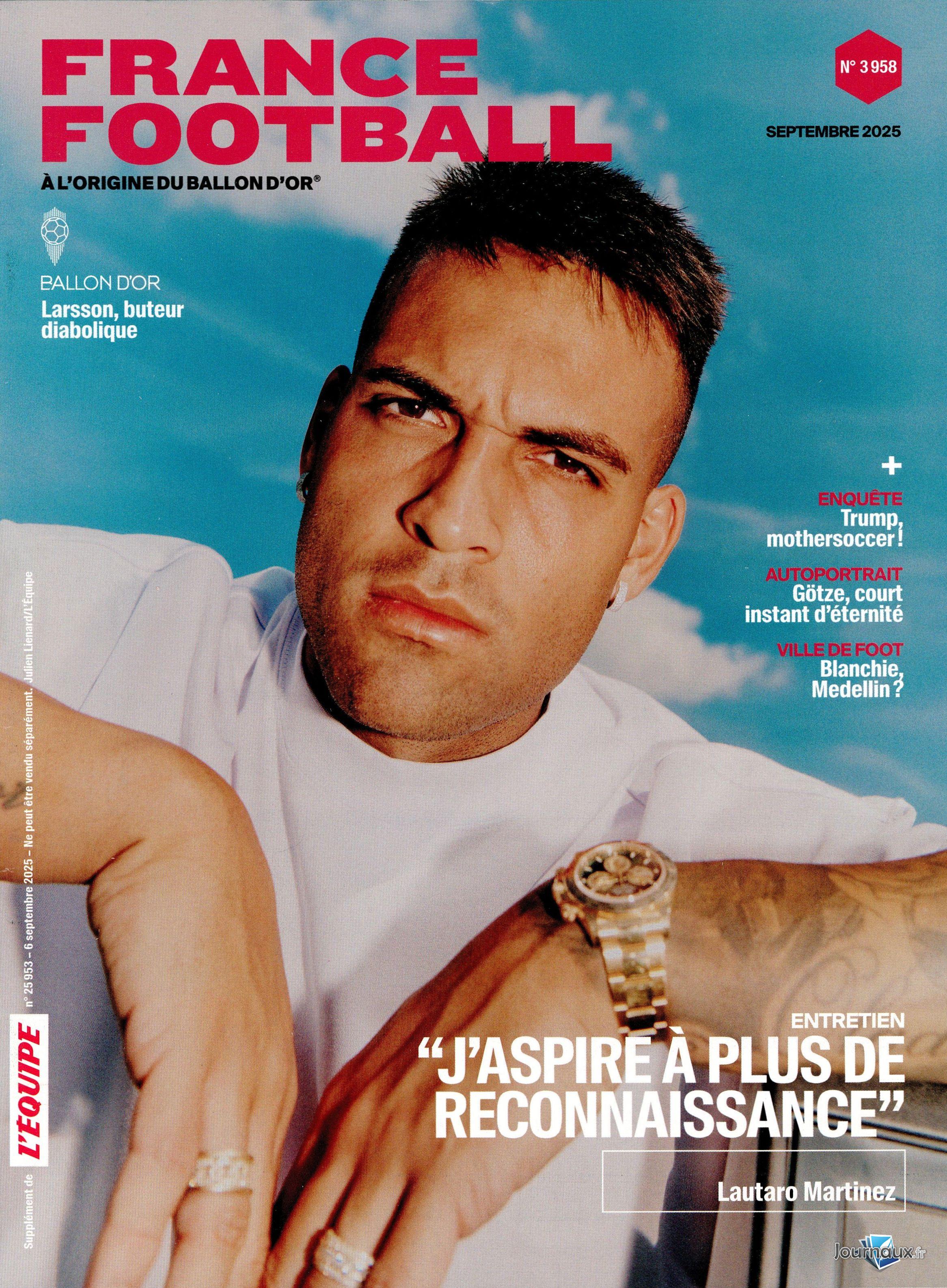 L'Equipe Samedi + Supplément Equipe Magazine + France Football n° 906 2025-09-06