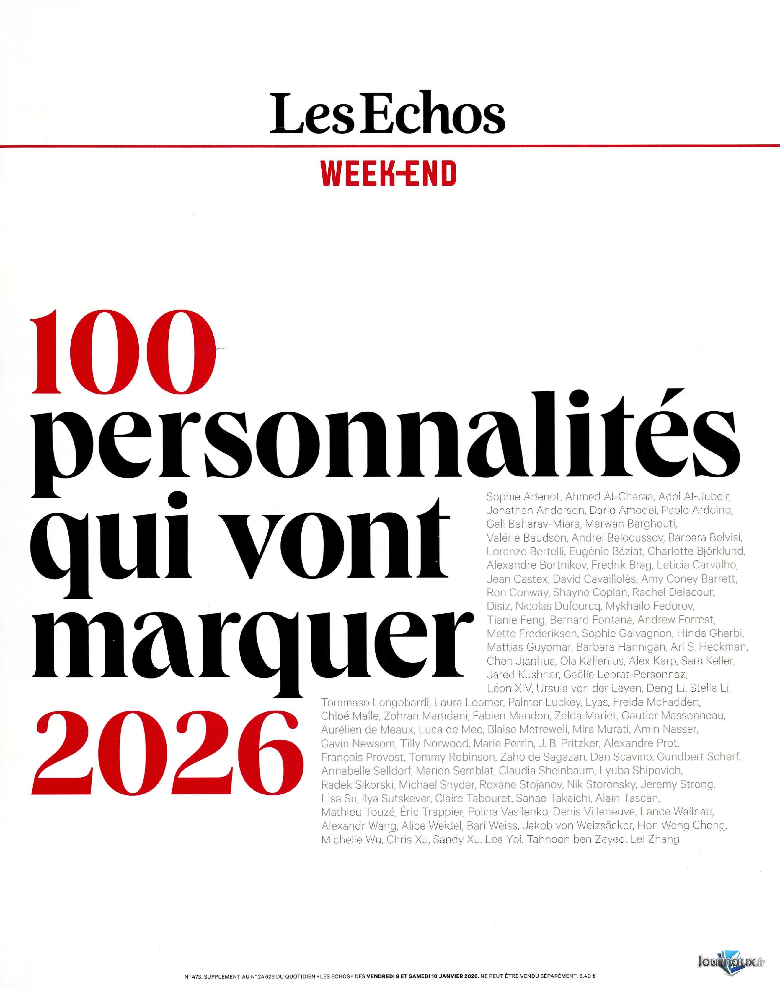 Echos Week-End n° 109 2026-01-09