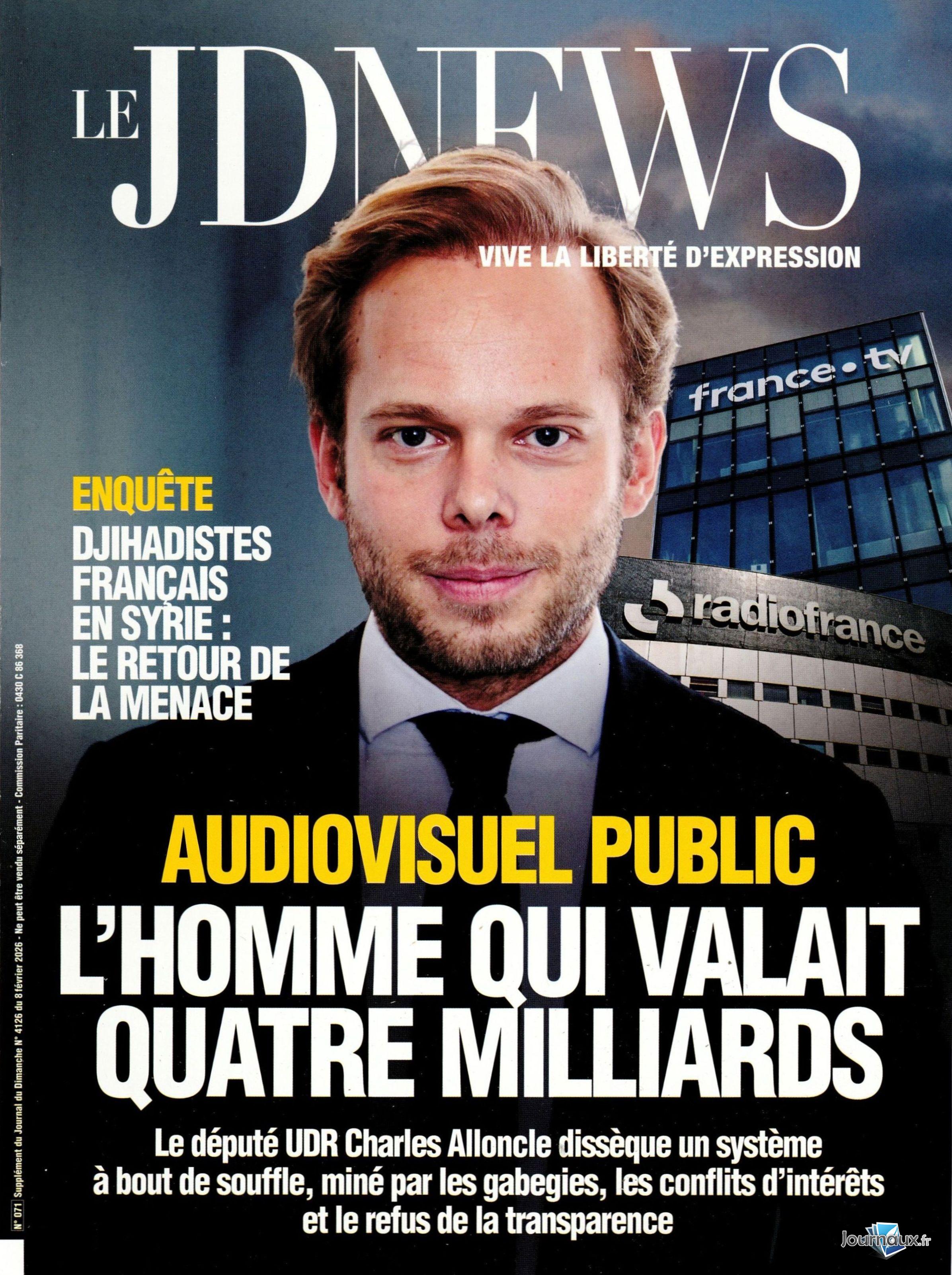 Le Journal Du Dimanche n° 4126 2026-02-09