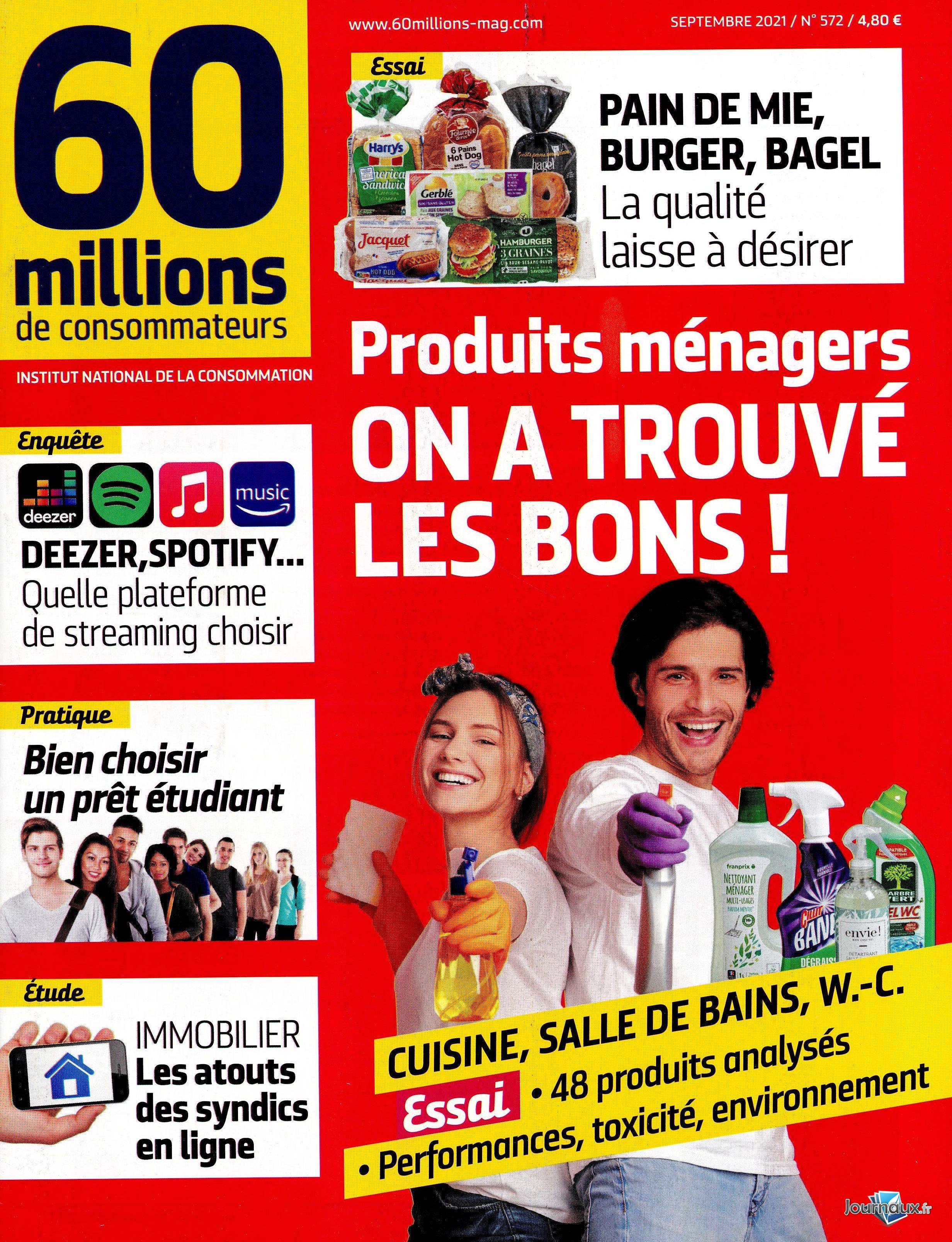 60 millions de Consommateurs + Le Hors-Série n° 572 2021-09-07