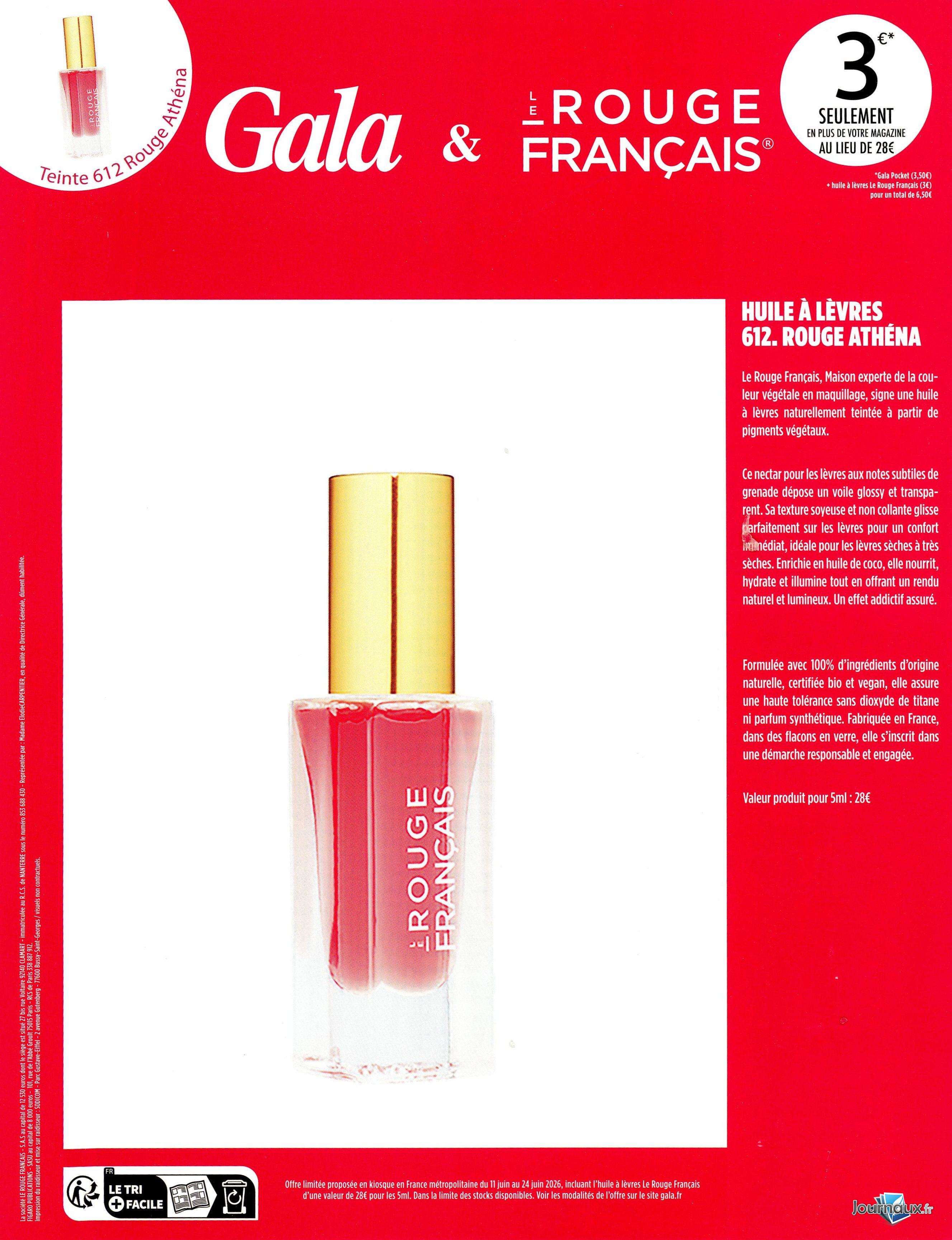 Gala Pocket + huile à lèvres n° 1722 2026-06-11