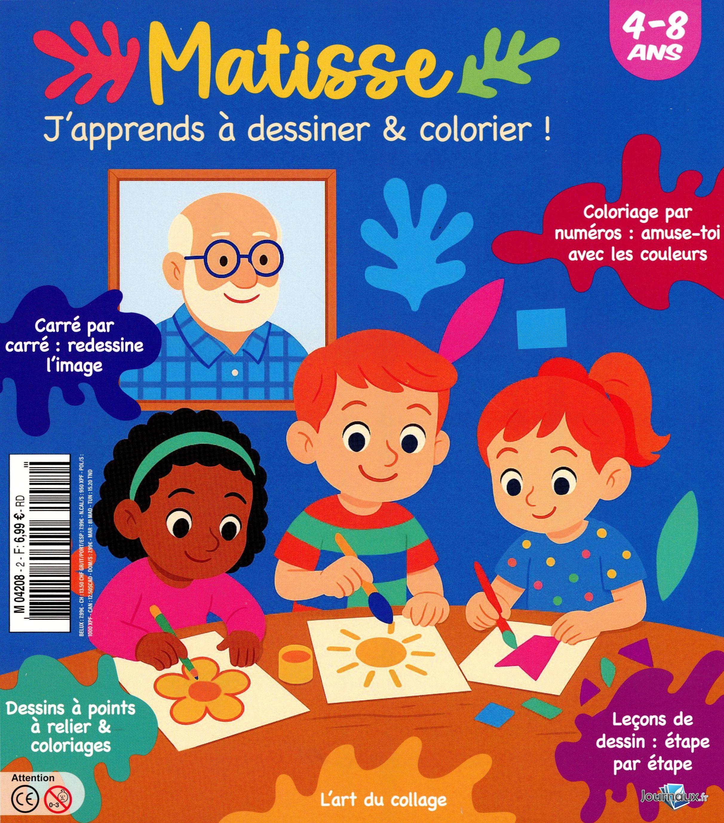 Matisse j'apprends à dessiner & colorier ! n° 2 2026-01-02