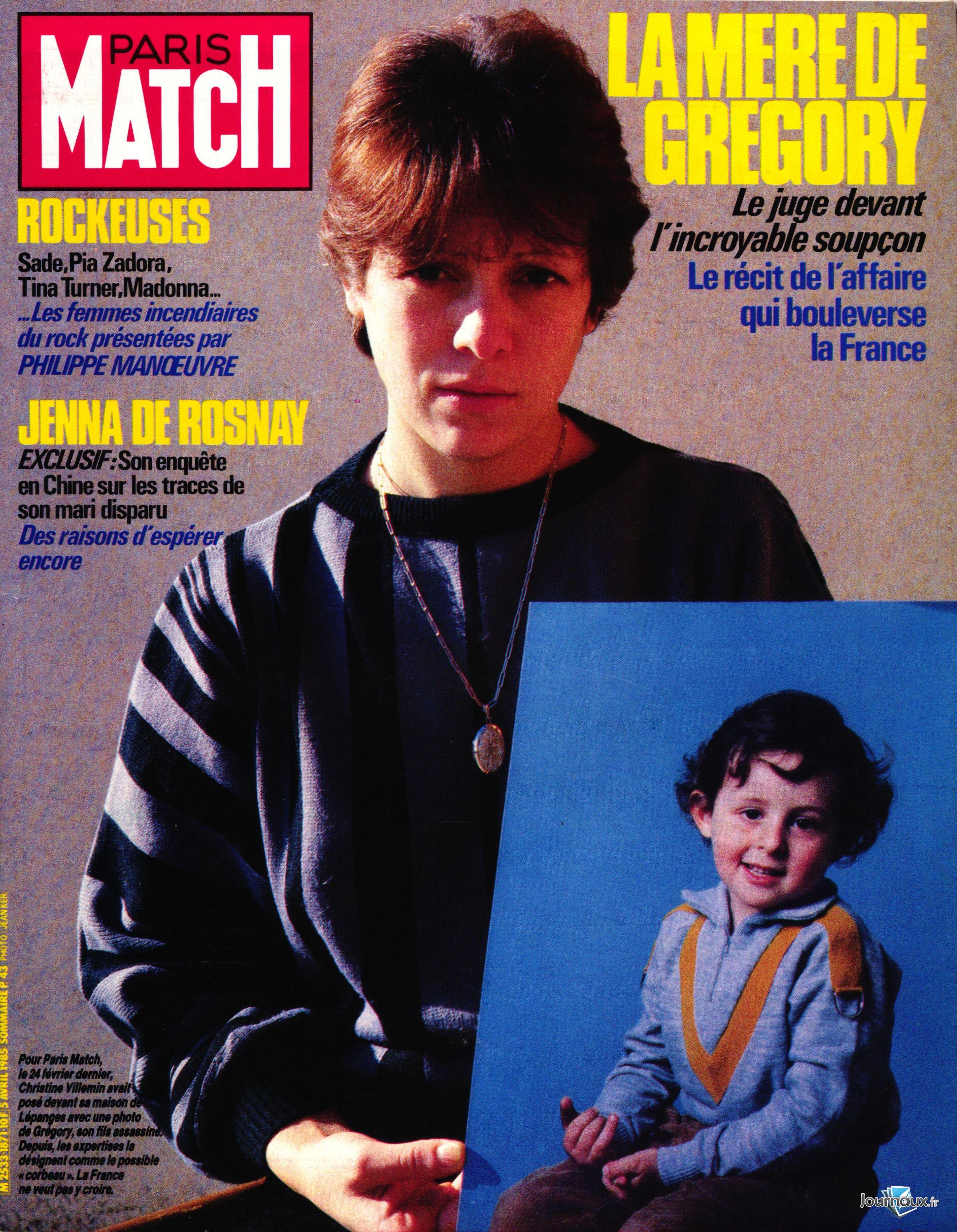 Paris Match du 5 Avril 1985 Affaire Petit Grégory n° 1871 2022-09-19